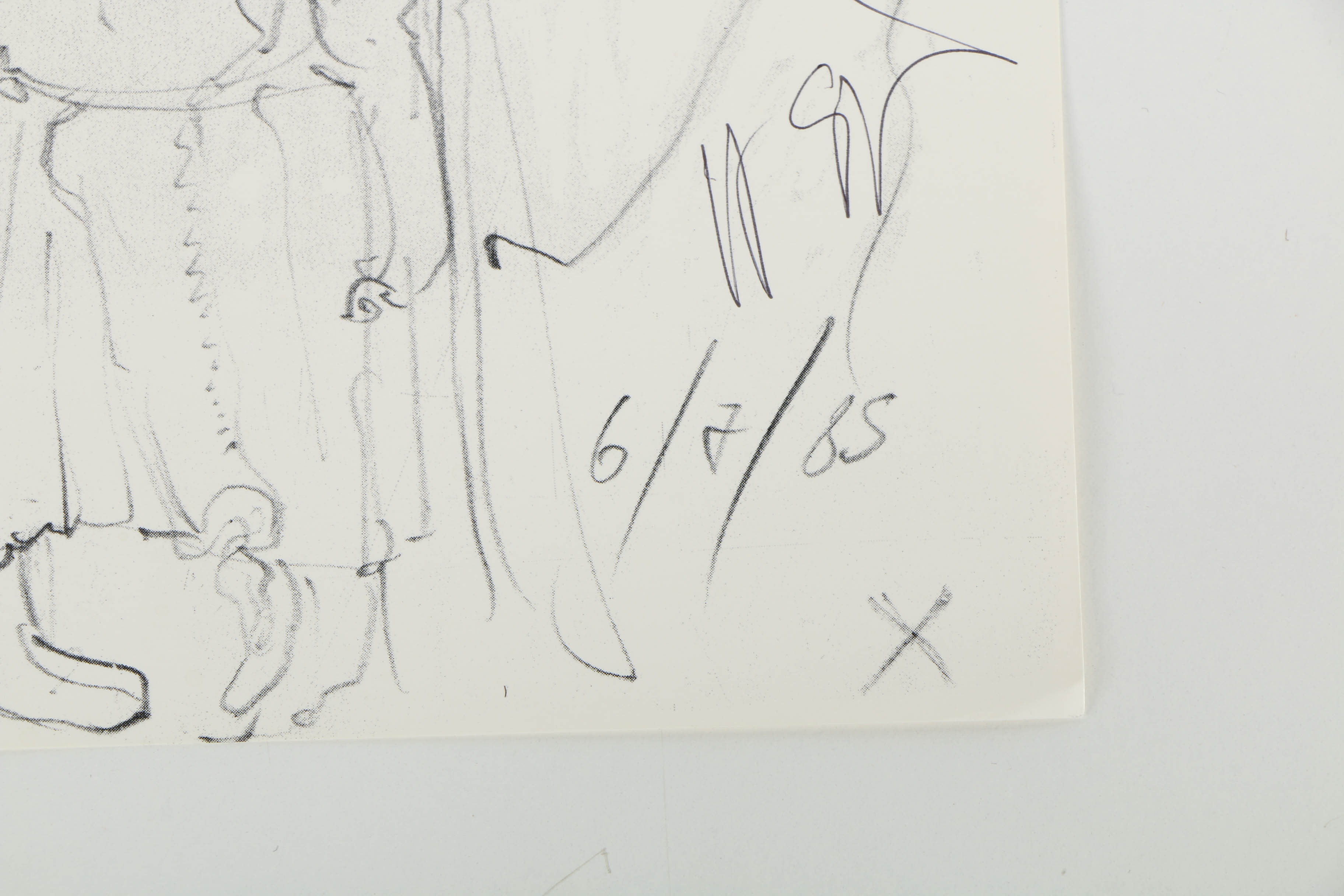 H. R. Giger Artist's Proof Halftone Print on Paper "Poltergeist Sketch"