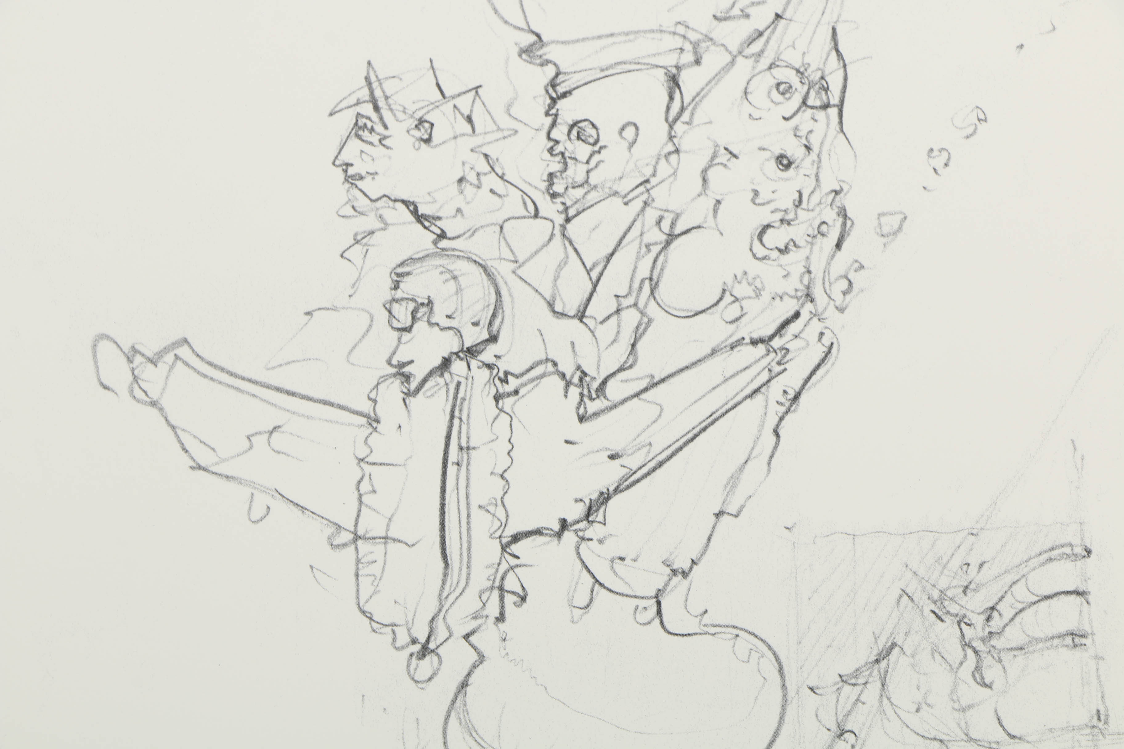 H. R. Giger Artist's Proof Halftone Print on Paper "Biomechanics Sketch"