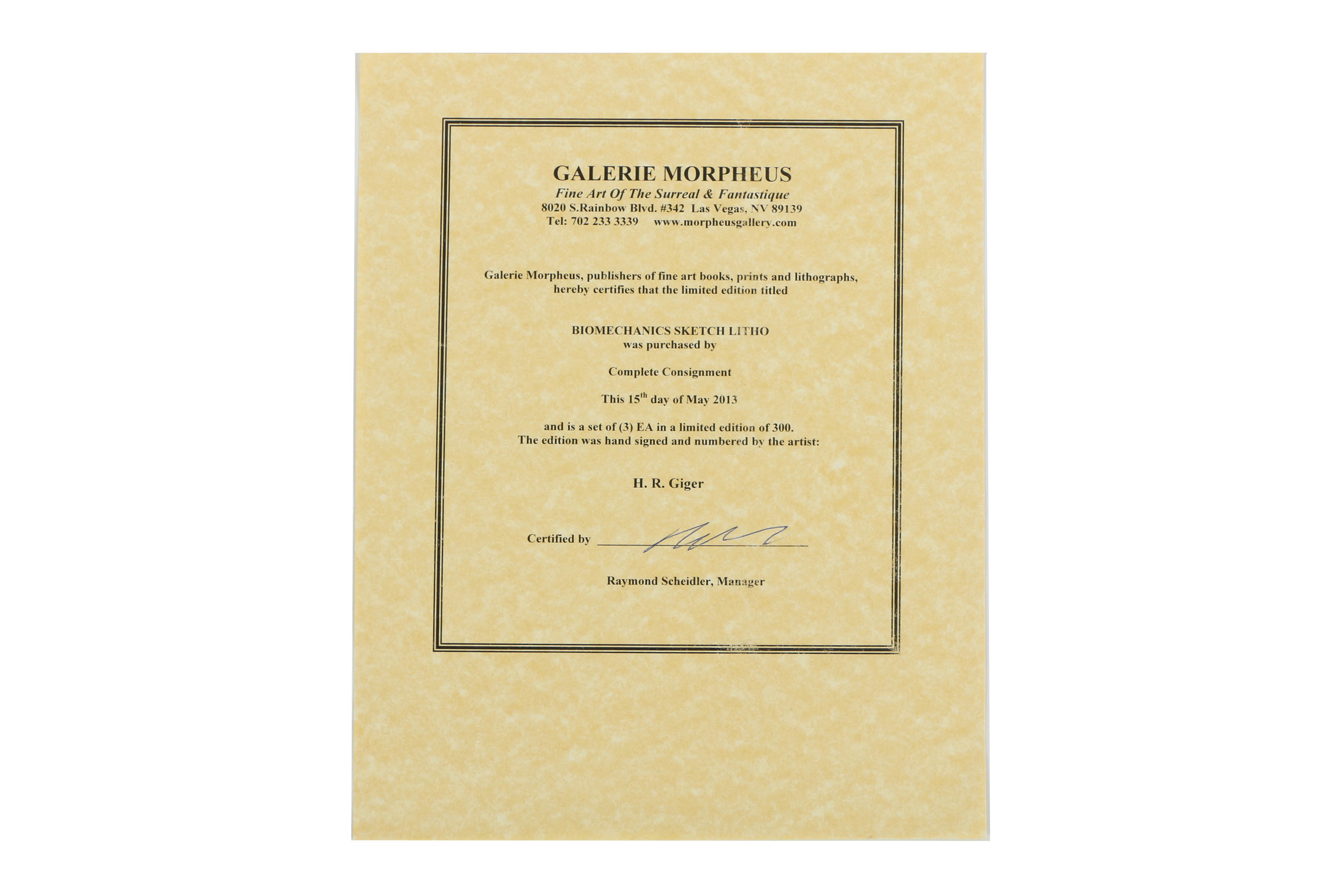 H. R. Giger Artist's Proof Halftone Print on Paper "Biomechanics Sketch"