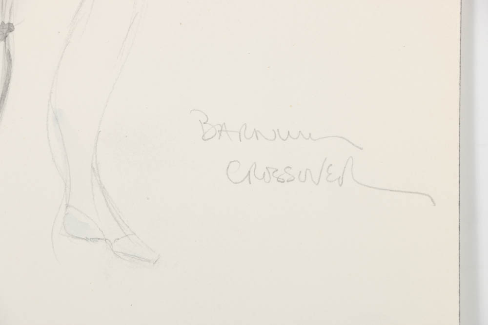 Graphite and Watercolor Drawing on Paper "Barnum Crossover"