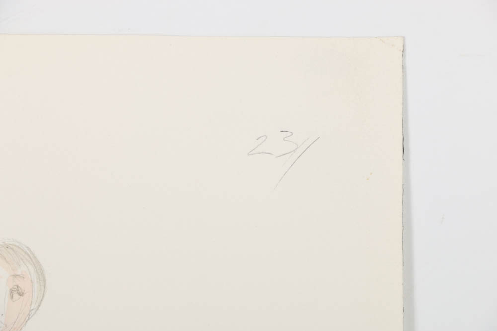 Graphite and Watercolor Drawing on Paper "Barnum Crossover"