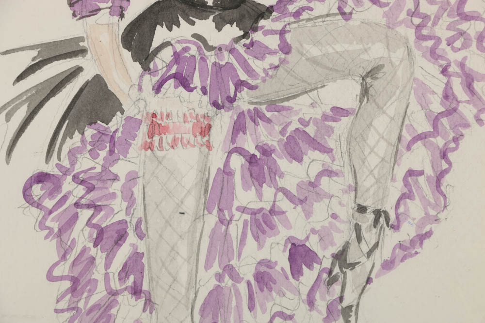 Watercolor Painting on Paper of Female Milonga Dancer