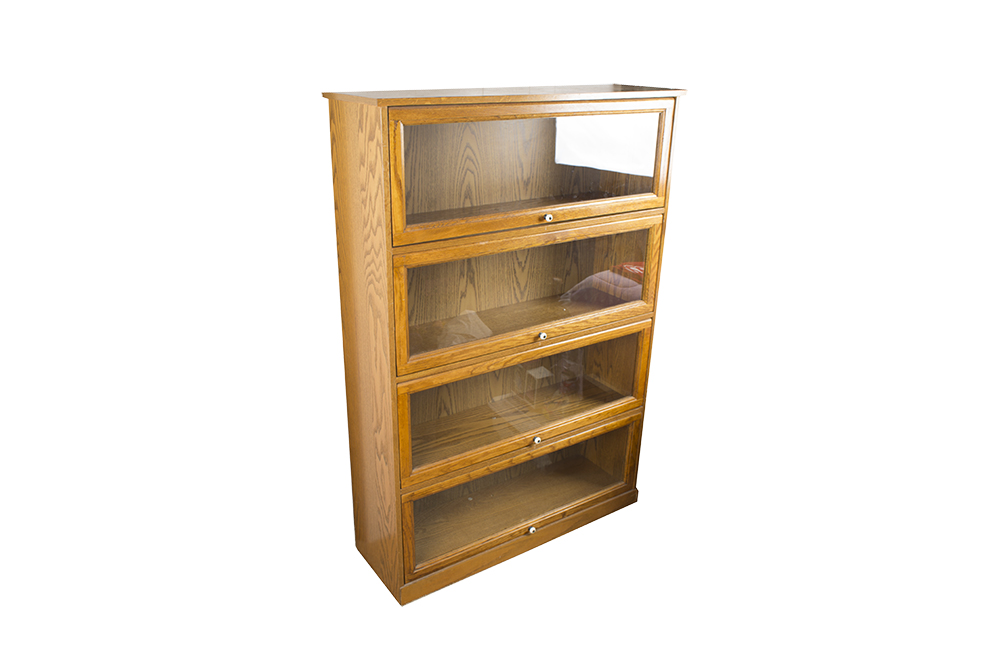 Oak Barrister-Style Bookcase