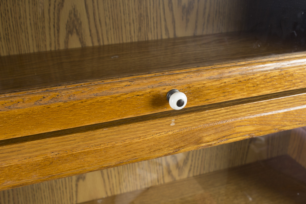 Oak Barrister-Style Bookcase