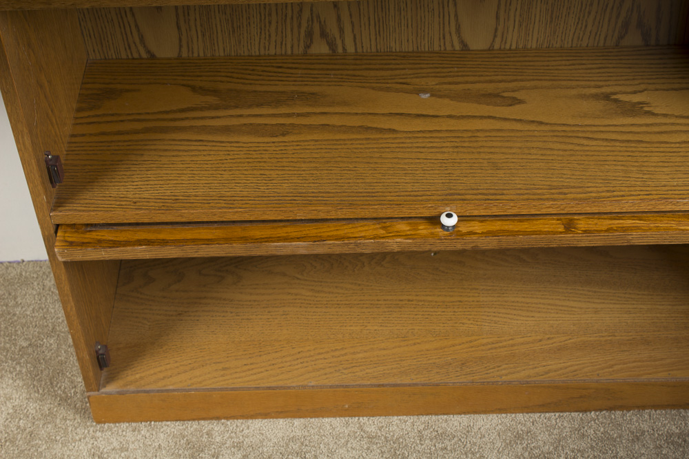 Oak Barrister-Style Bookcase