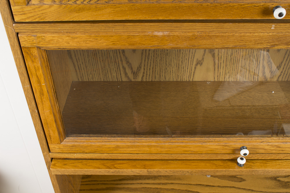 Oak Barrister-Style Bookcase