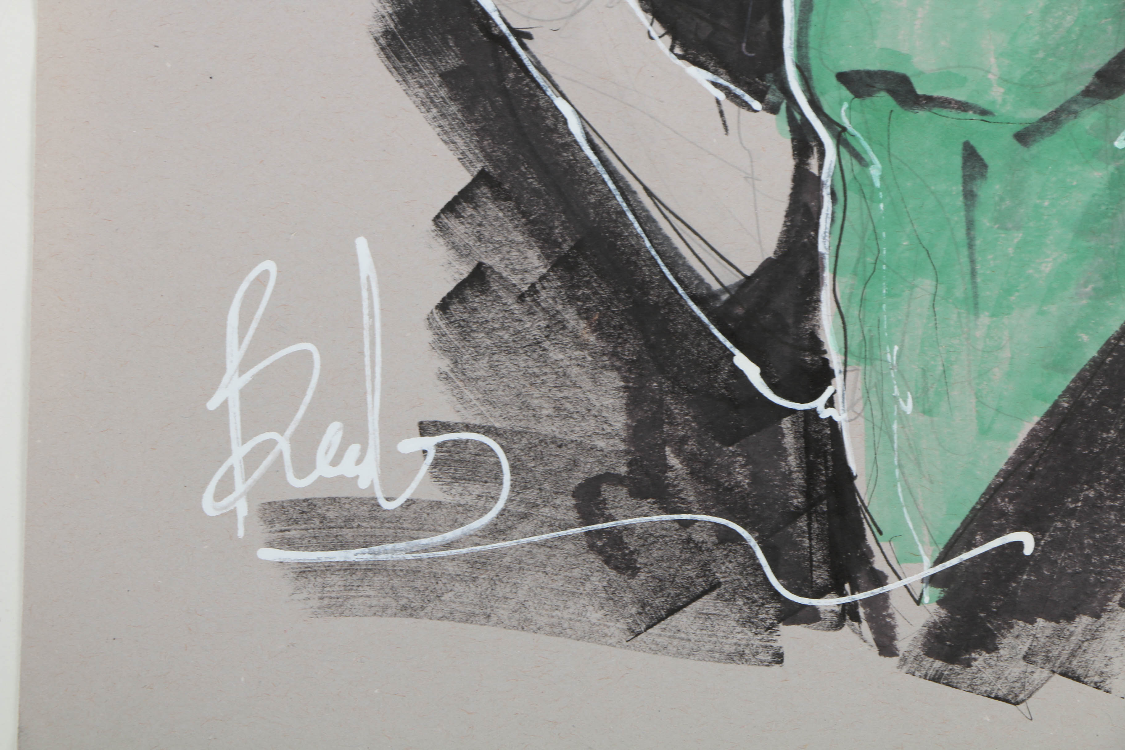 Brad Walker Ink Sketch on Paper of Green Lantern