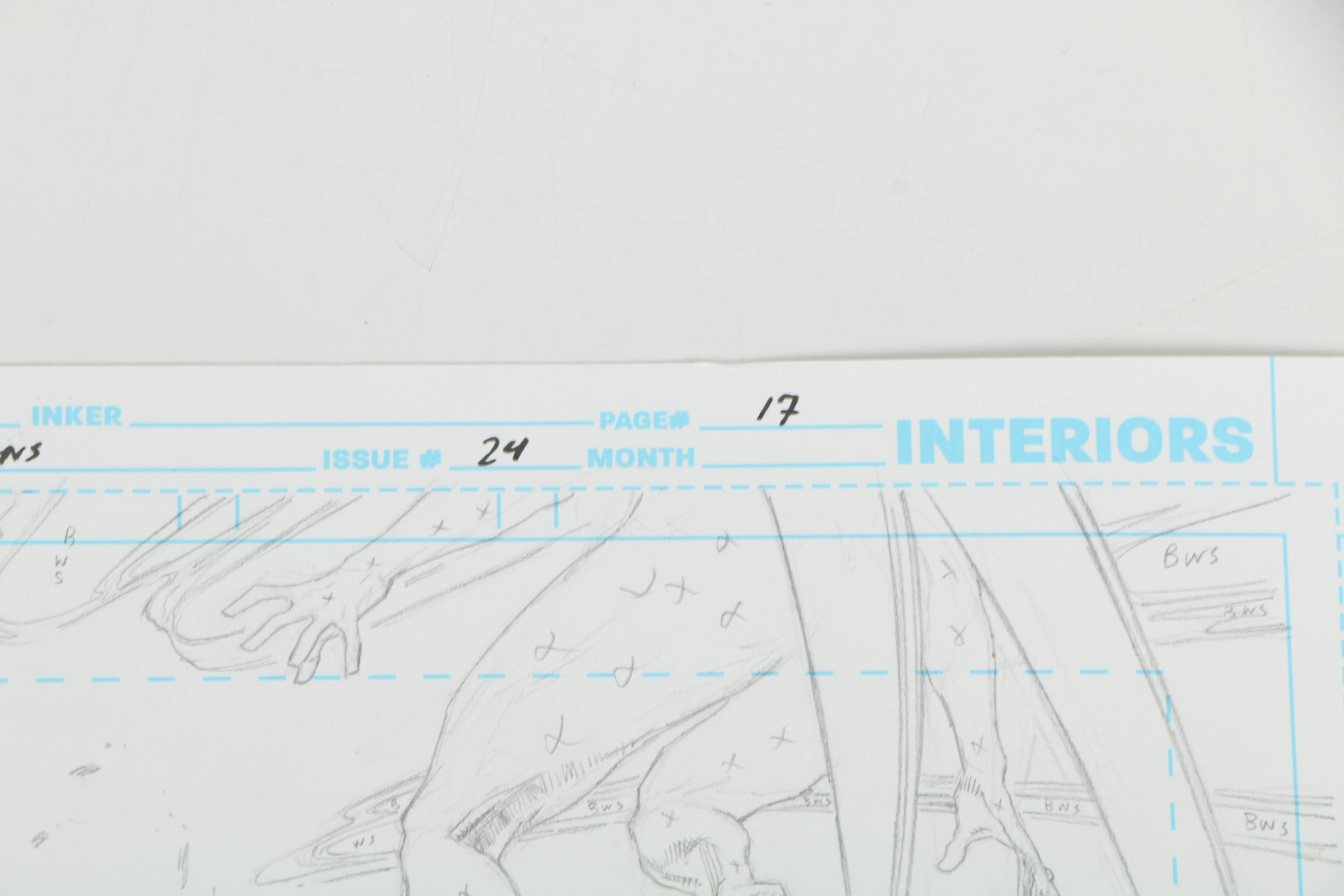 Pair of Brad Walker Ink and Graphite Drawings "Green Lantern: New Guardians"