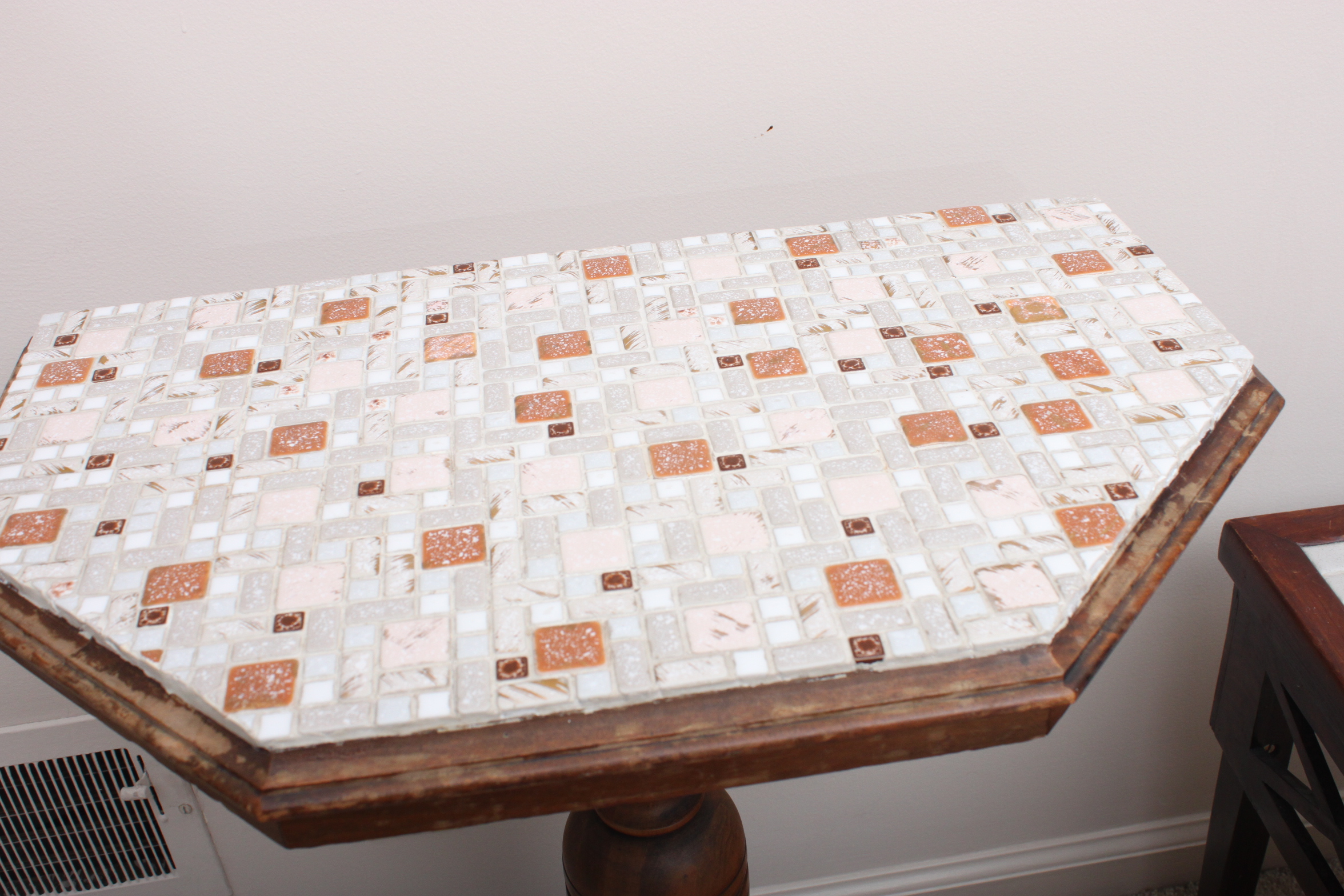 Tables and Tray With Tile Mosaic Tops