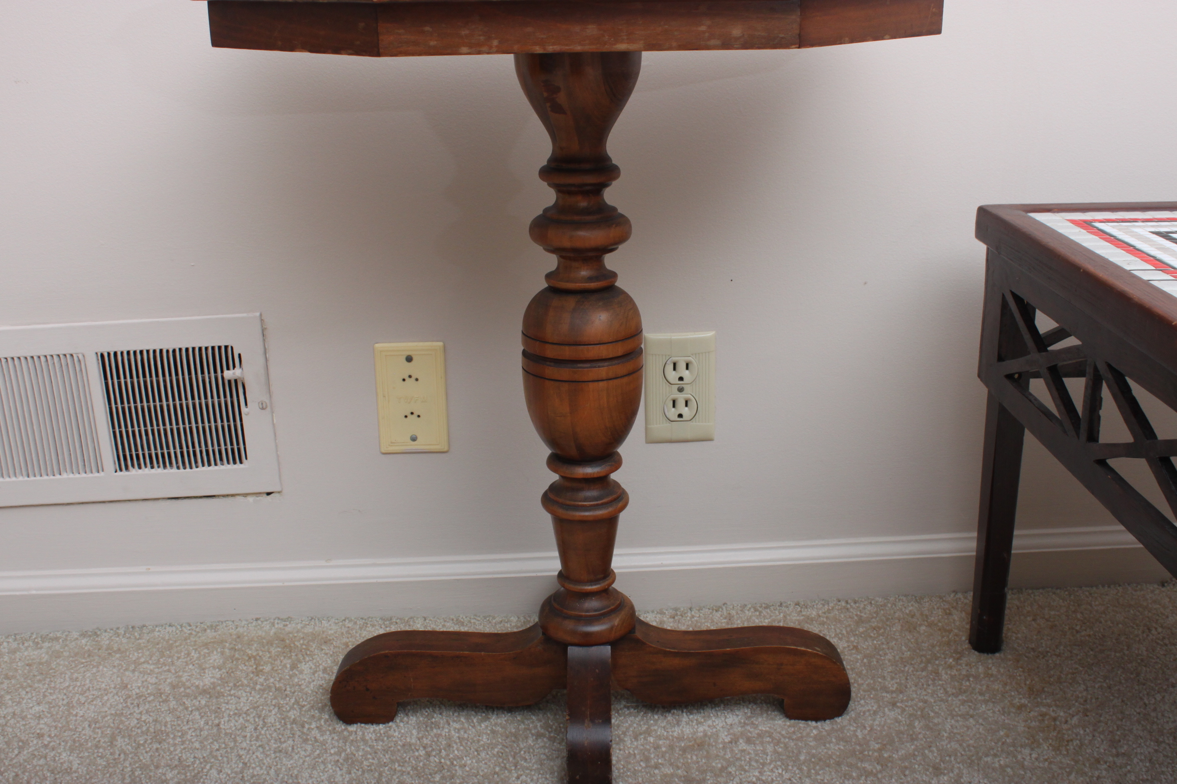 Tables and Tray With Tile Mosaic Tops