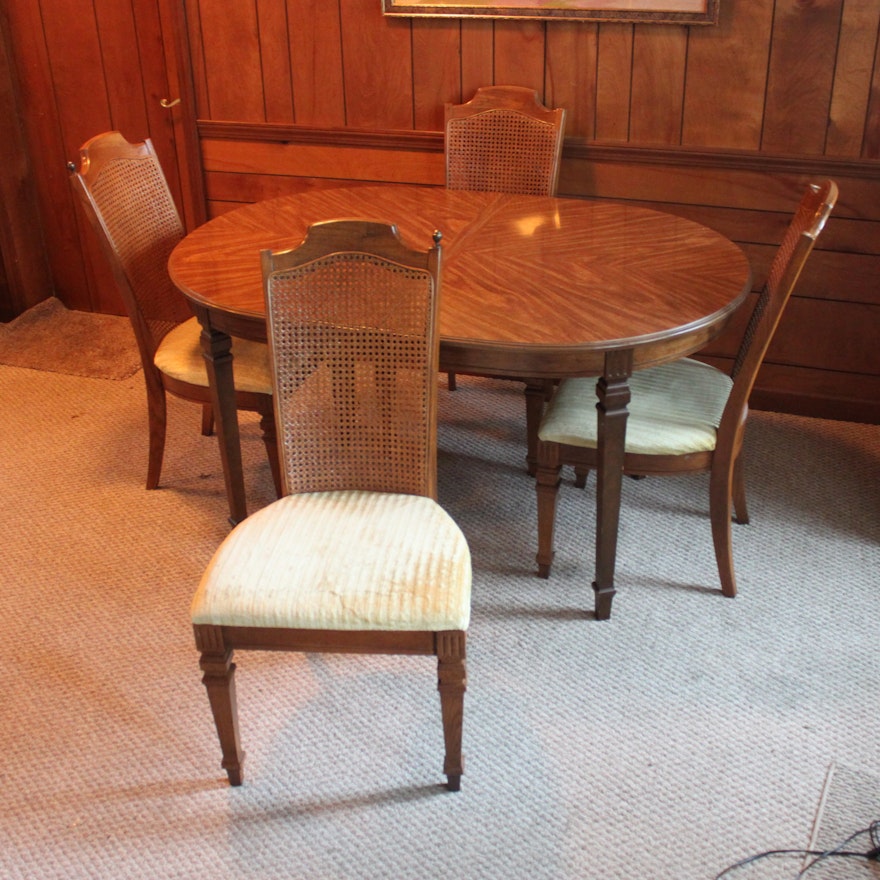 Vintage Broyhill Federal Style Dining Table and Chairs