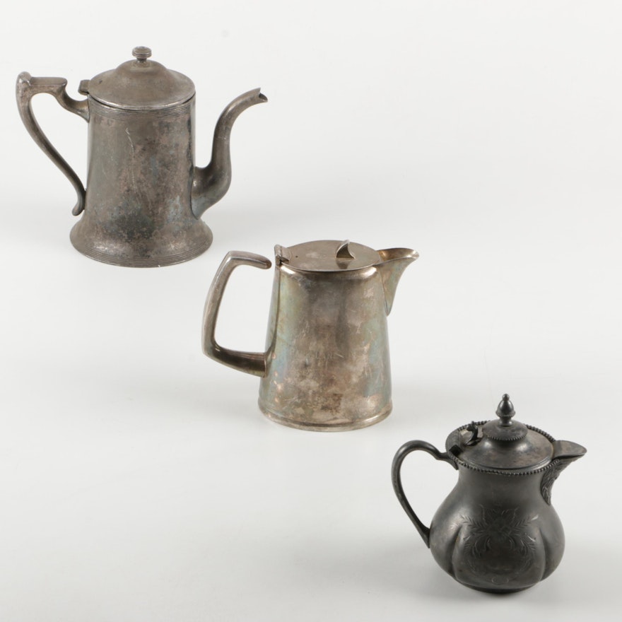 Collection of Silver Plate Coffee Pots