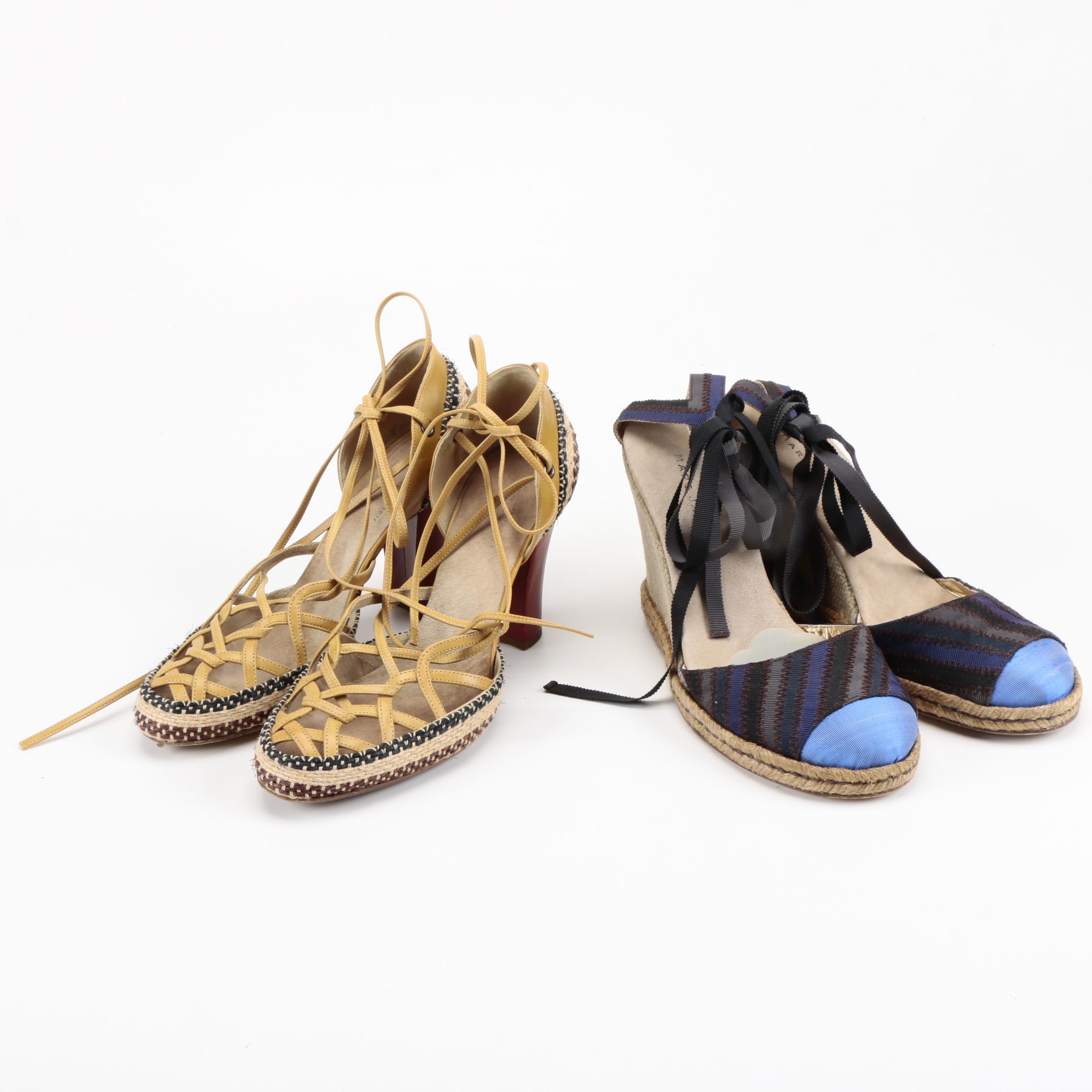 Dries Van Noten and Marc Jacobs Lace Up Shoes