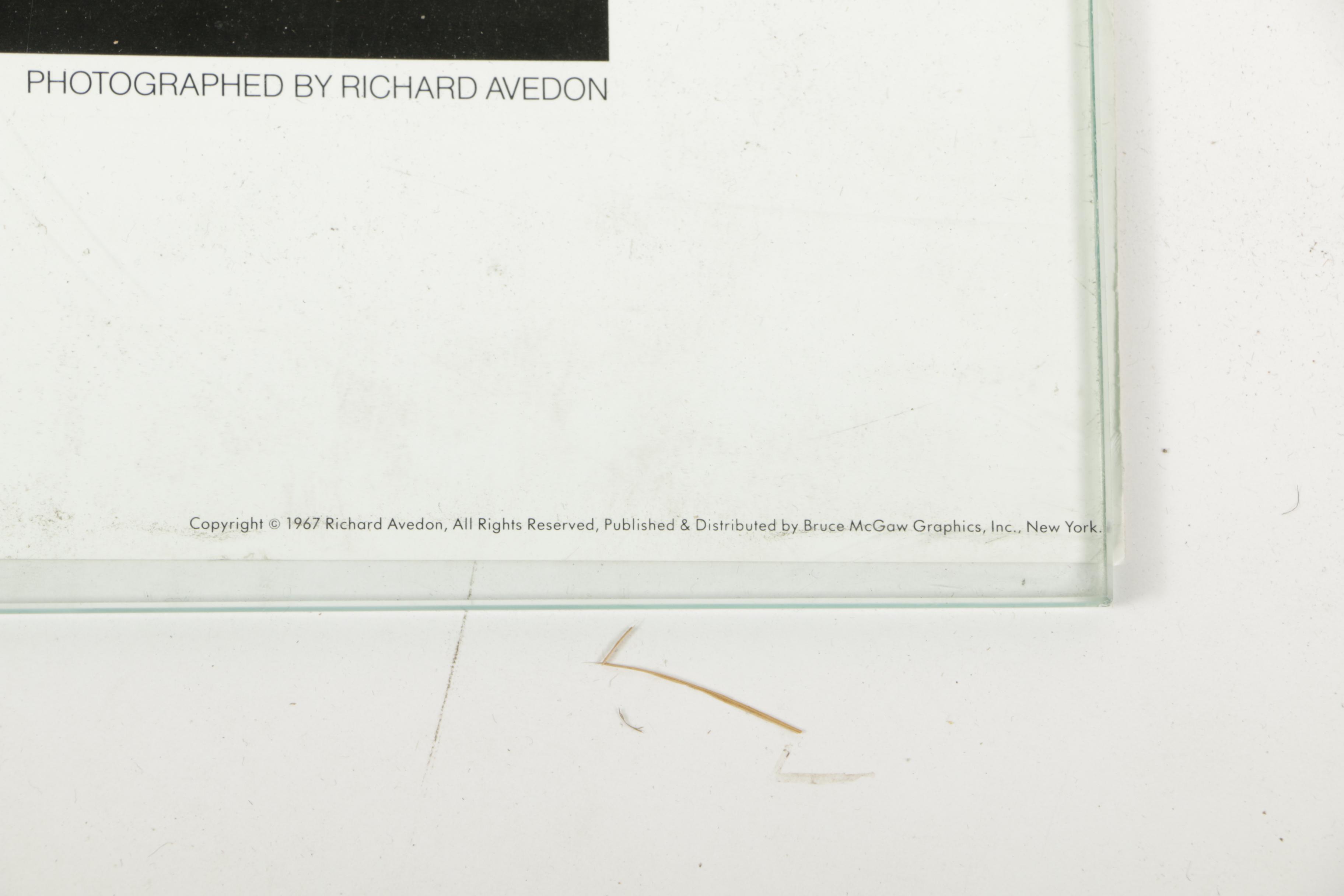 Vintage Offset Lithograph Poster After Richard Avedon "John Lennon 1940-1980"