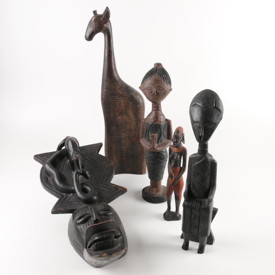 African Carved Wood Figures and Sculptures