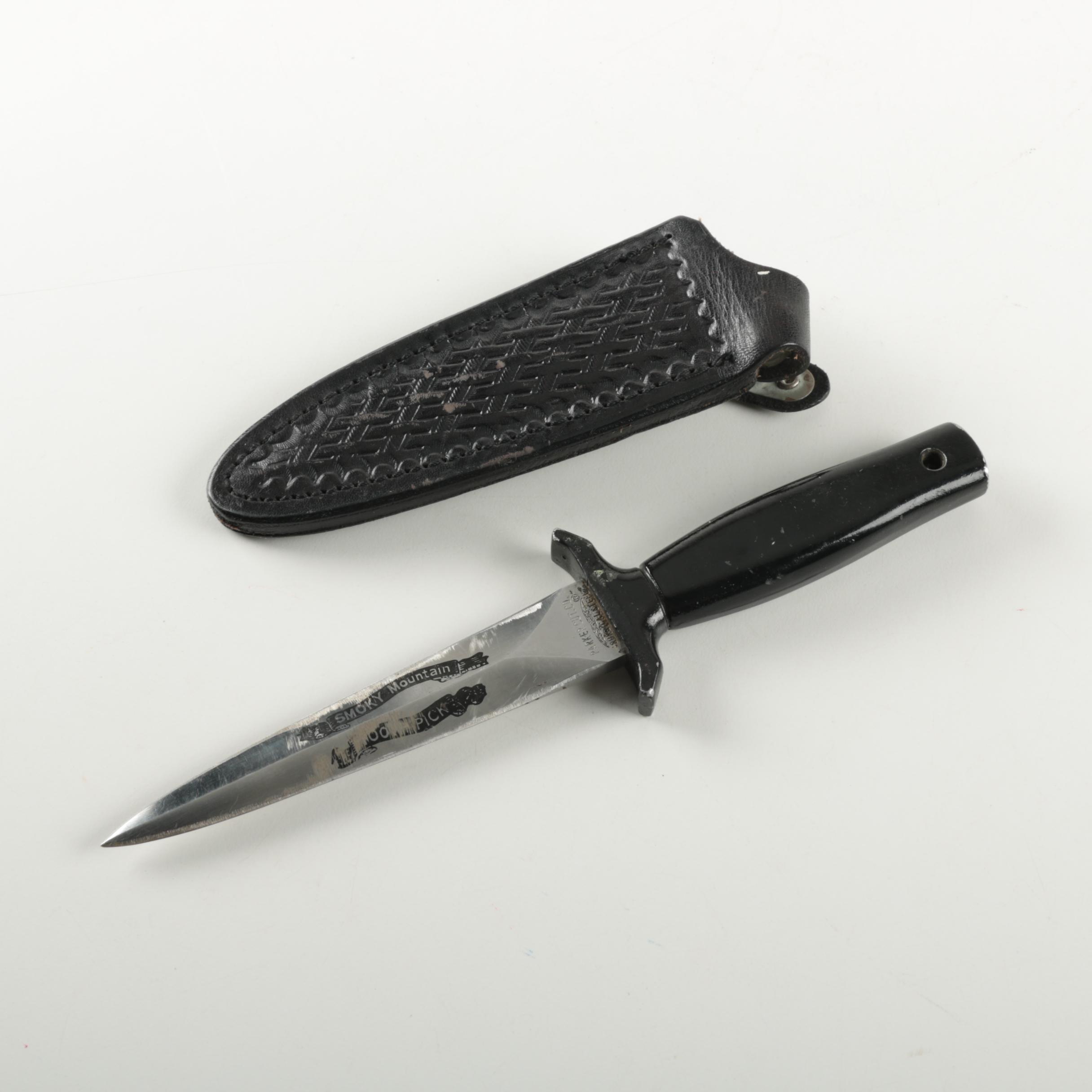 Parker "Old Smoky Mountain" Tooth Pick Boot Knife with Case