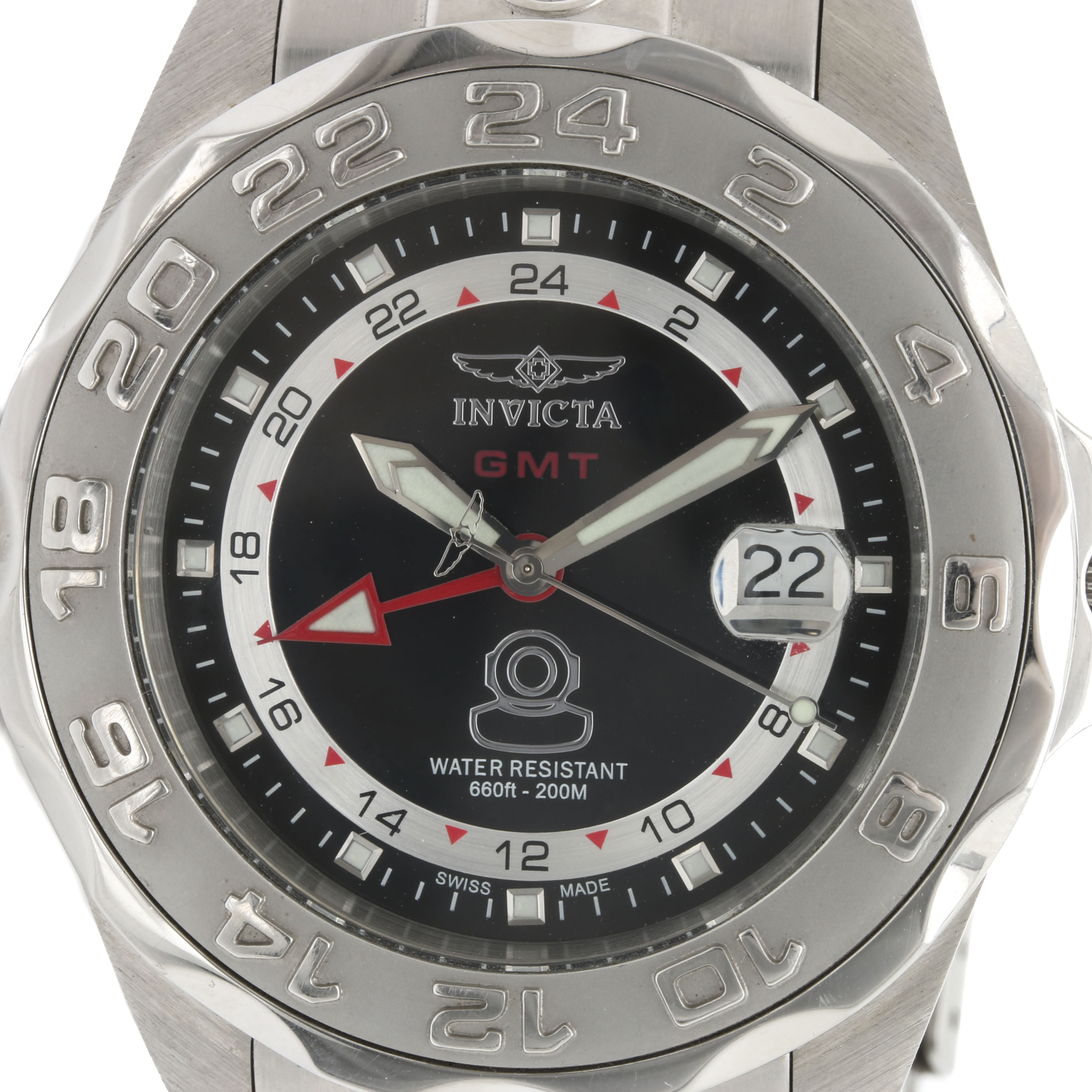 Invicta GMT Stainless Steel Watch