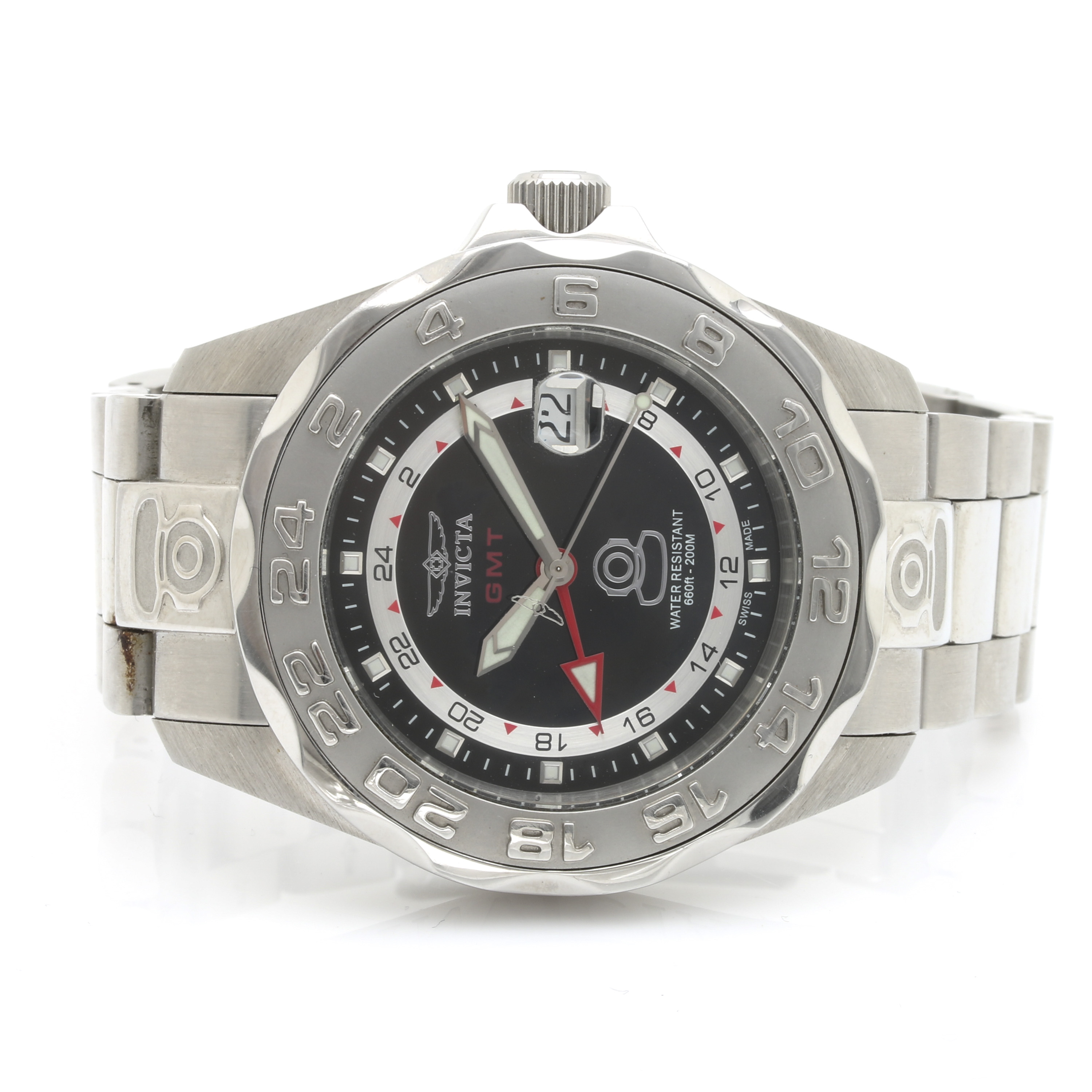 Invicta GMT Stainless Steel Watch