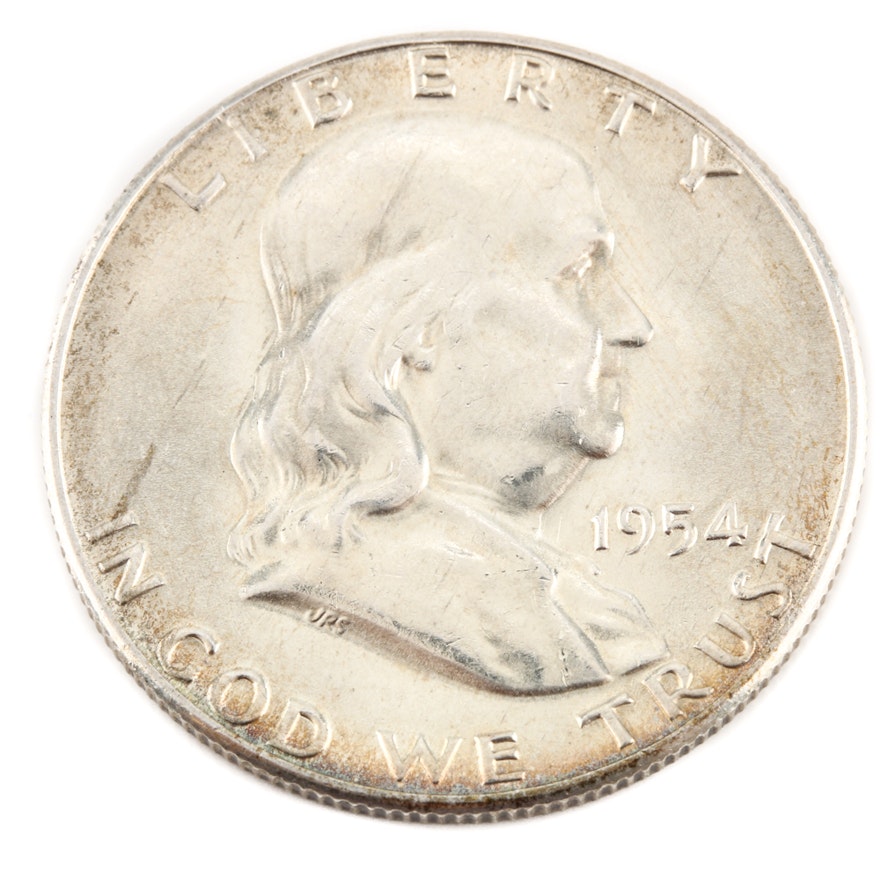 1954-S Franklin Silver Half Dollar