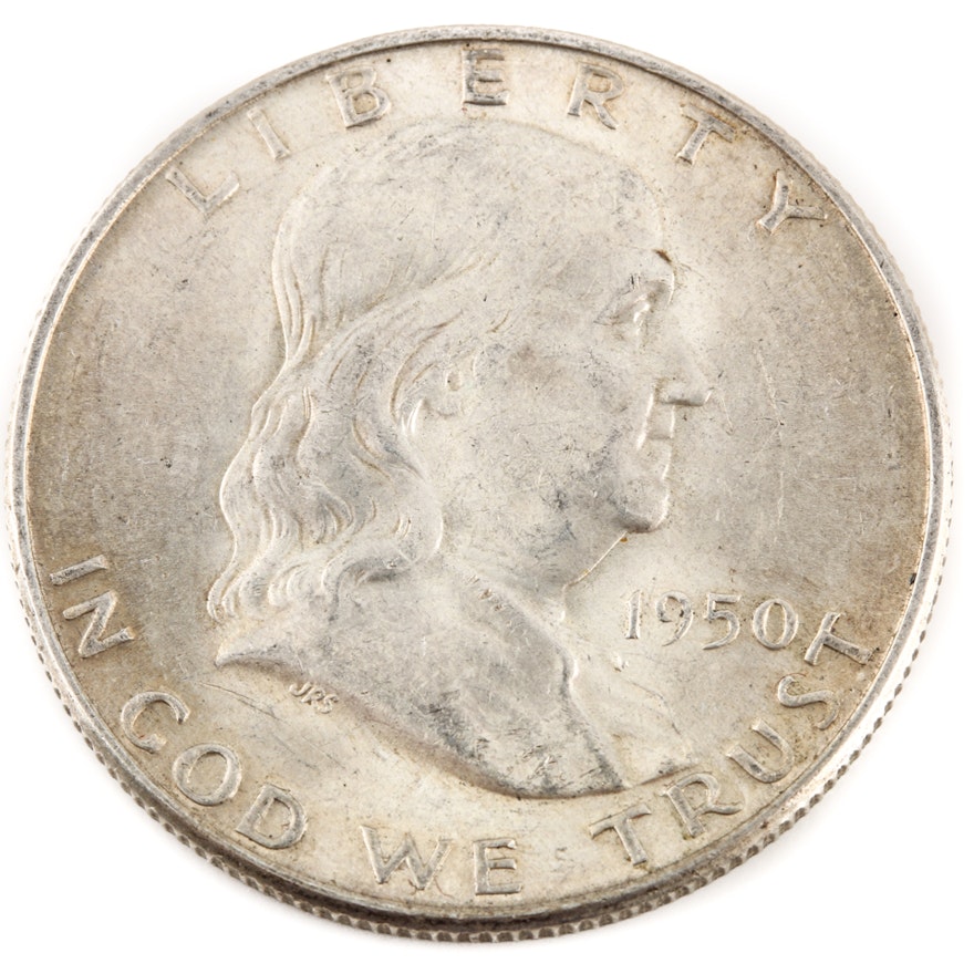 1950-D Franklin Silver Half Dollar