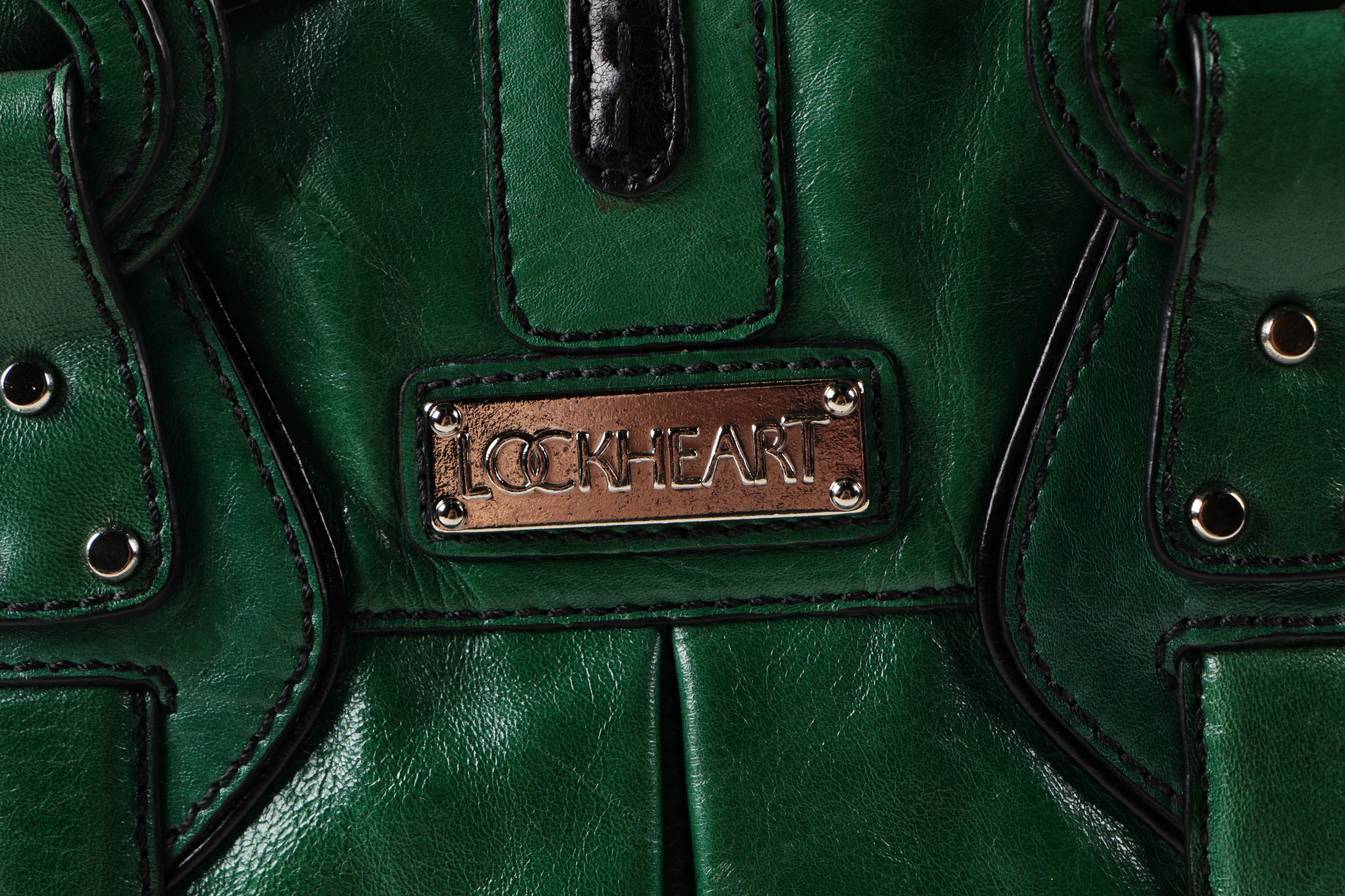 Lockheart Green Leather Shoulder Satchel