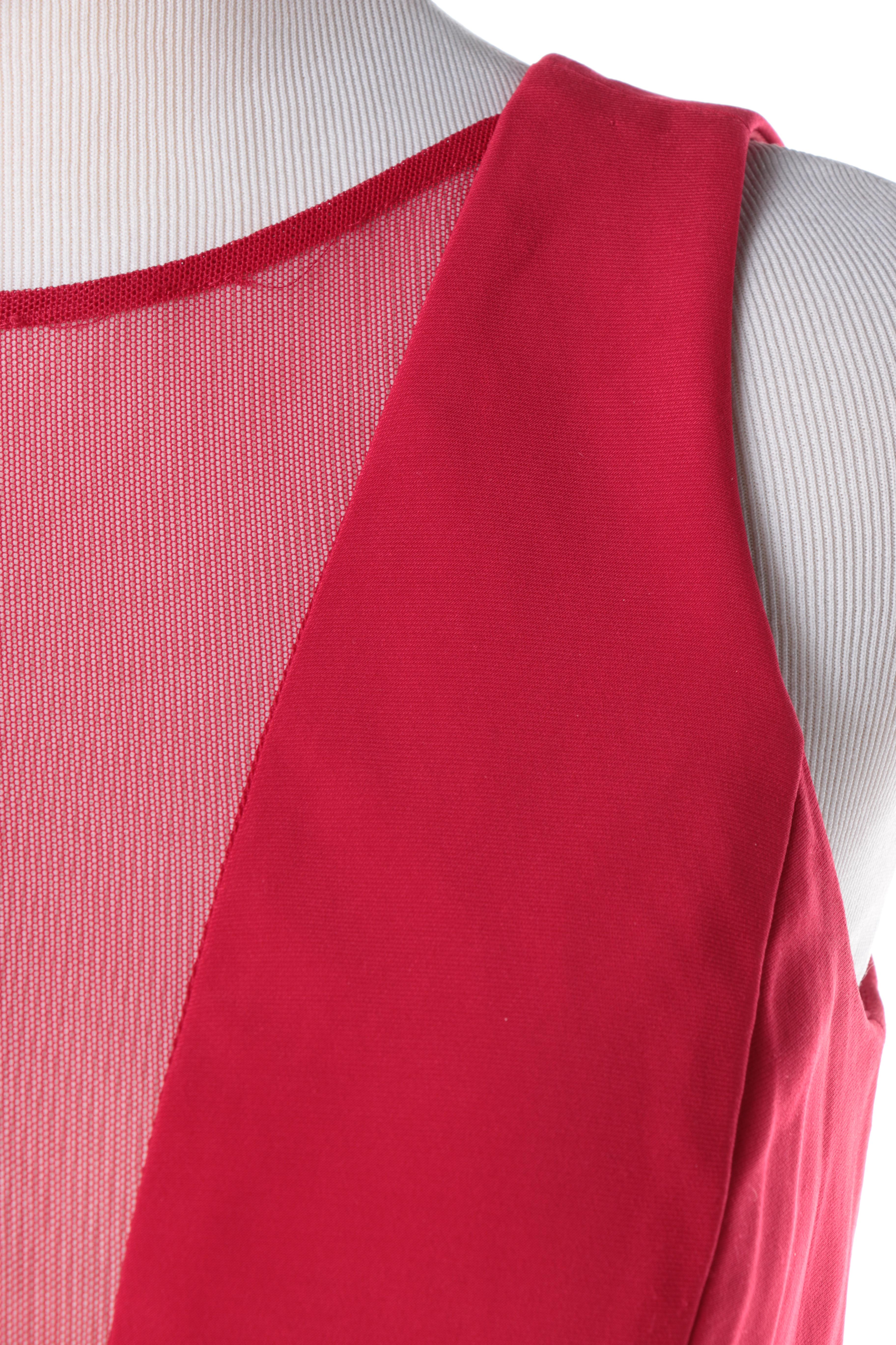 Morgan & Co. Red Illusion Gown