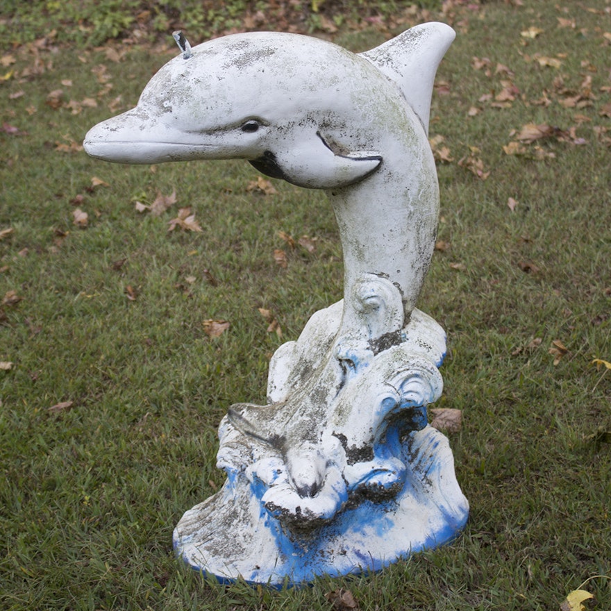 Stone Dolphin Fountain