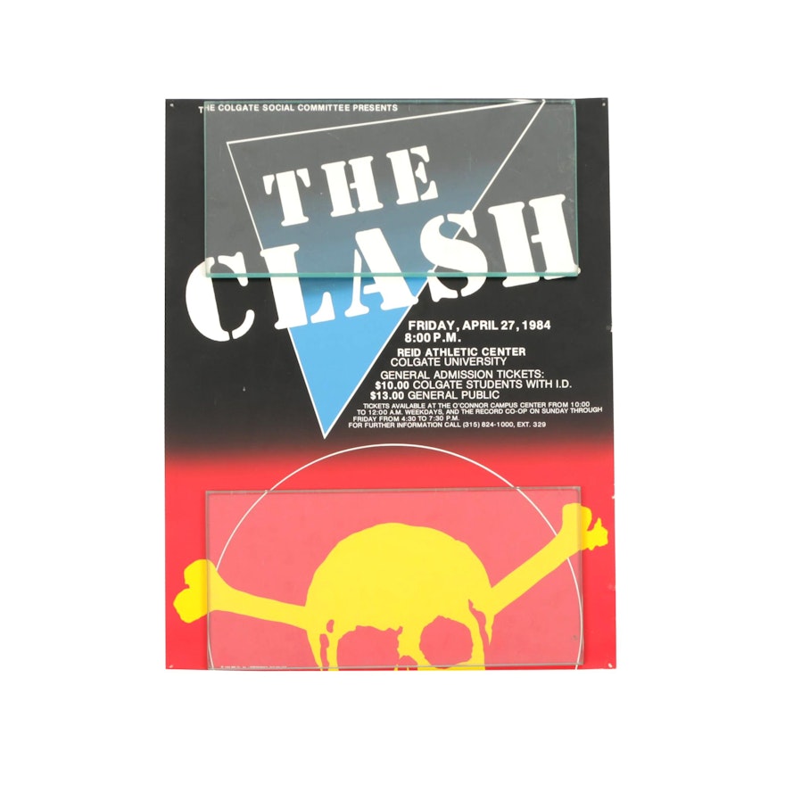 Vintage Serigraph Concert Poster on Paper "The Clash"