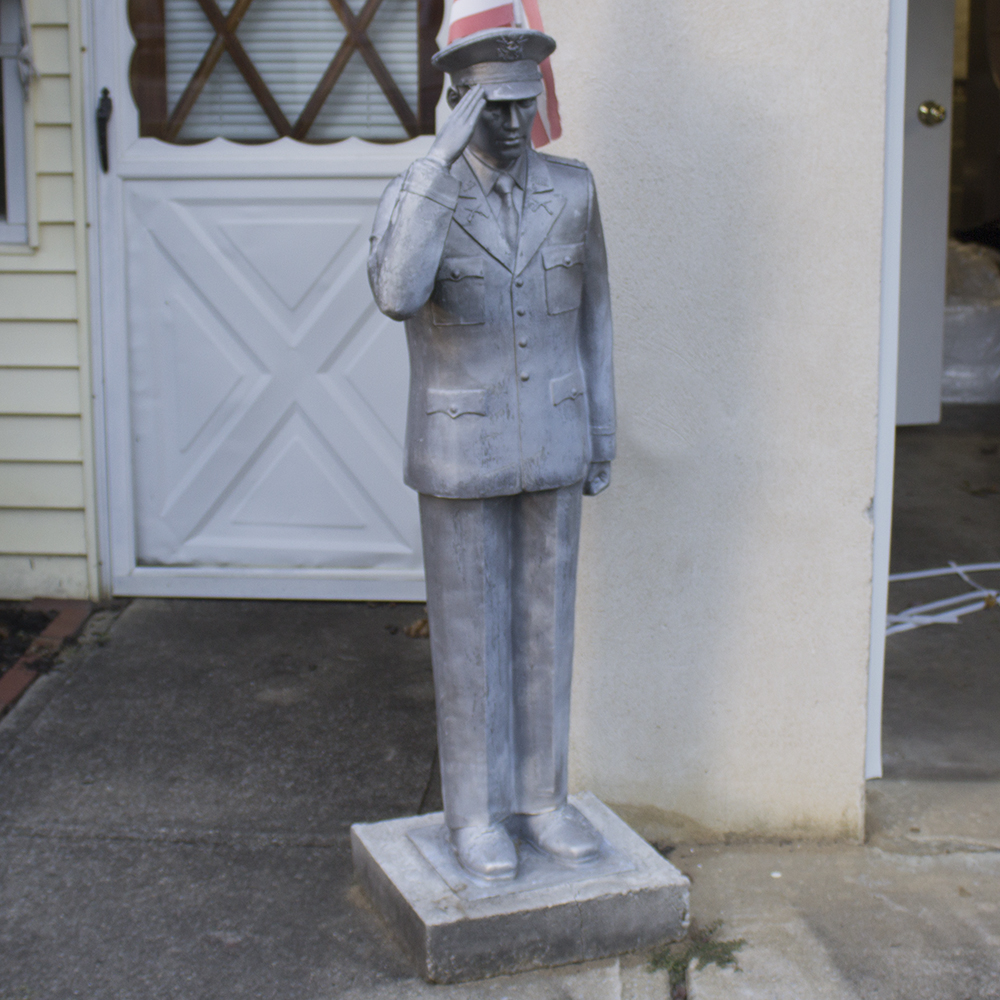 Saluting Soldier Statue