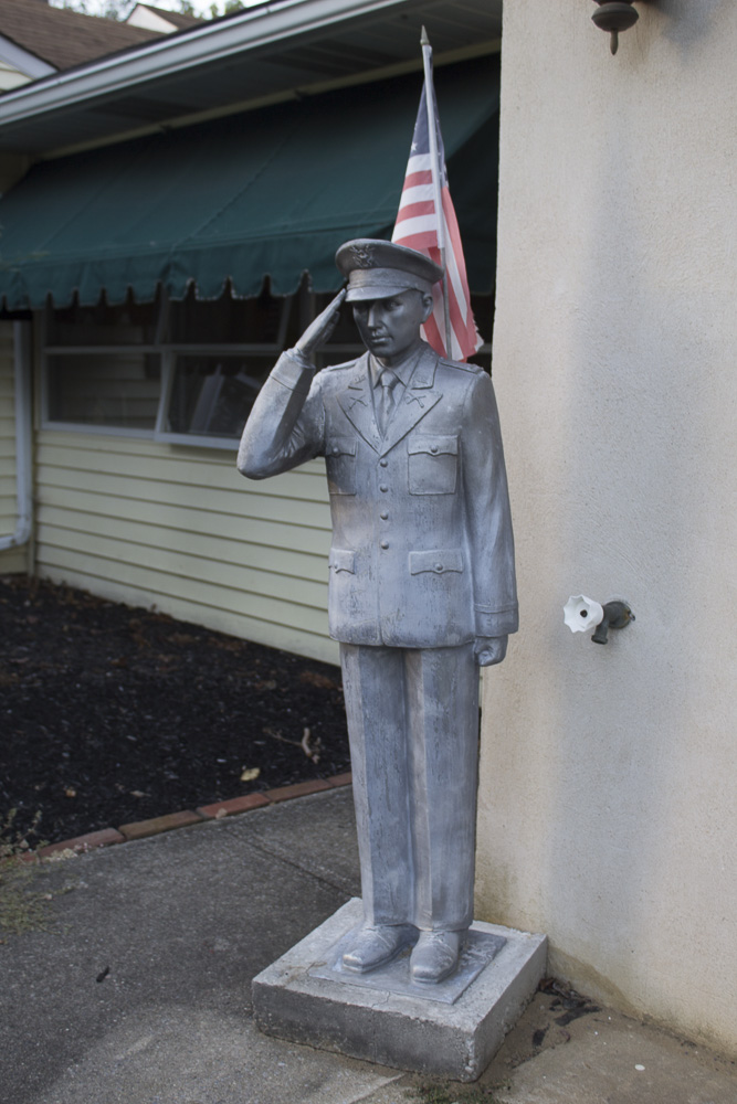Saluting Soldier Statue