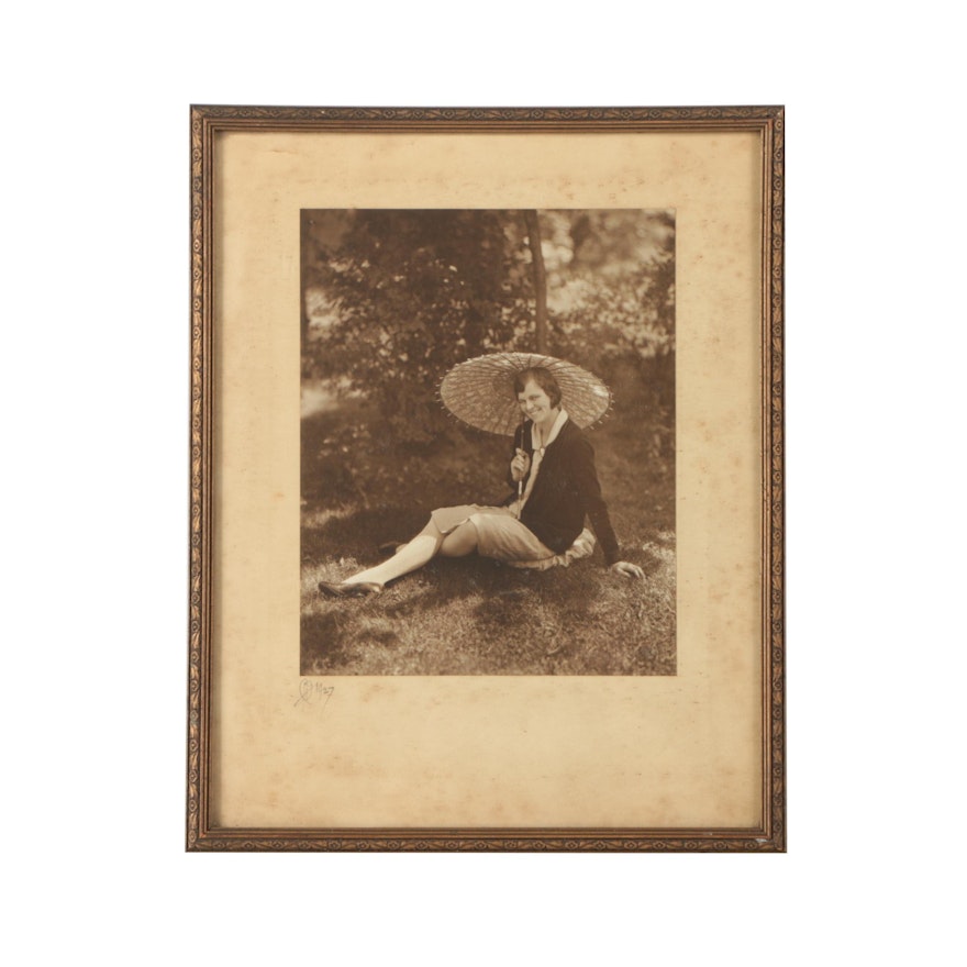 Sepia-Tone Photograph of Woman