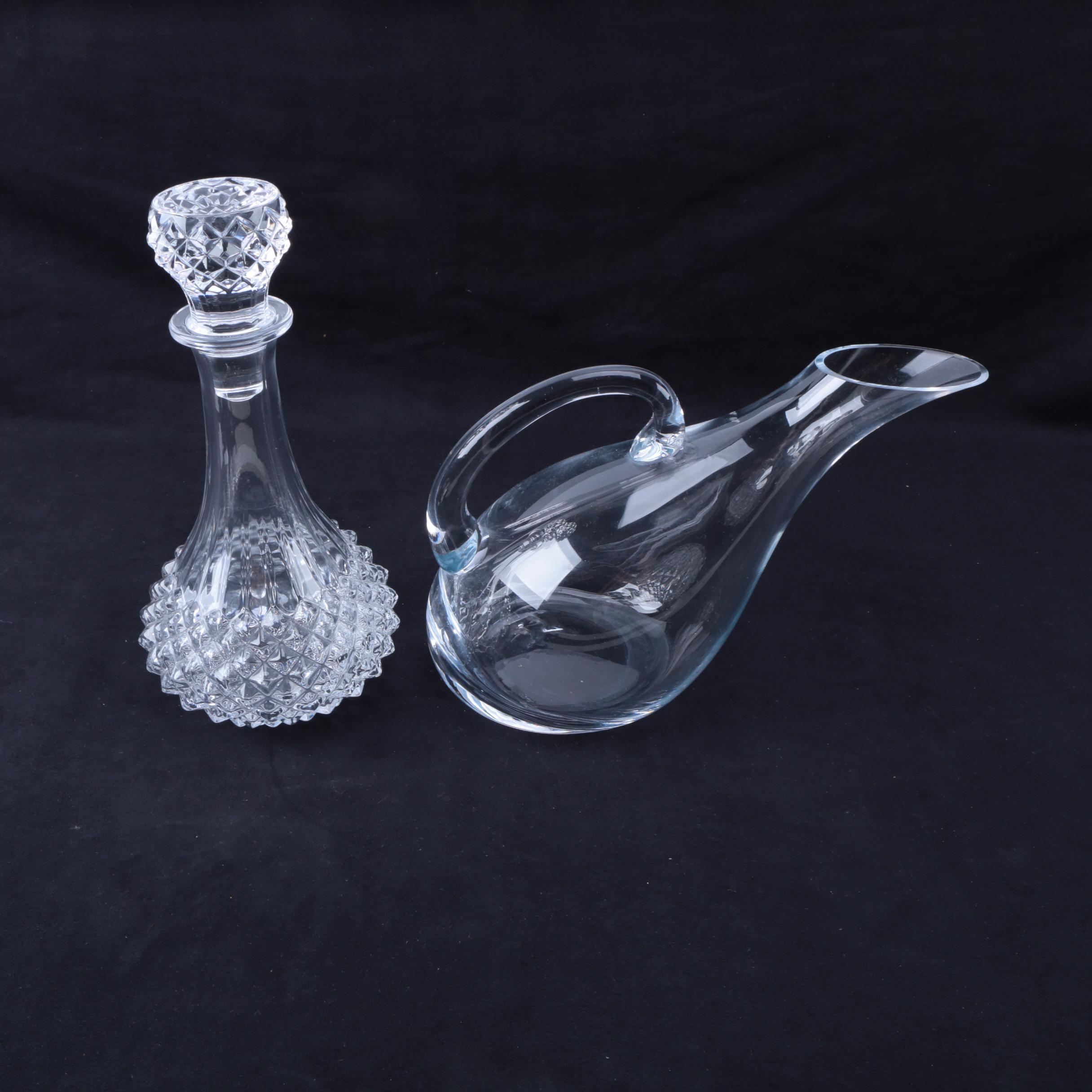Glass Pitcher and Decanter