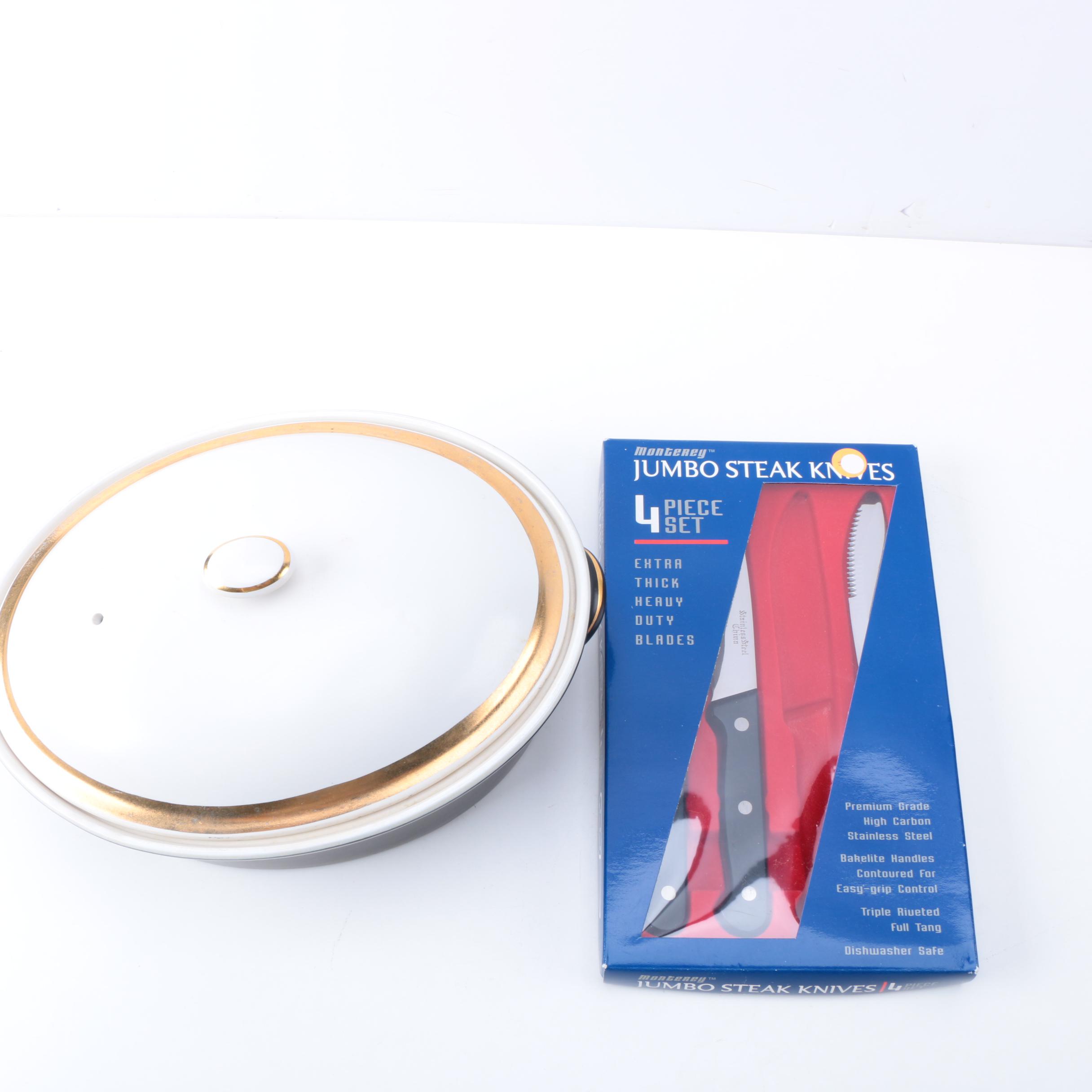 Hall's Dutch Oven and Monterey Jumbo Steak Knives