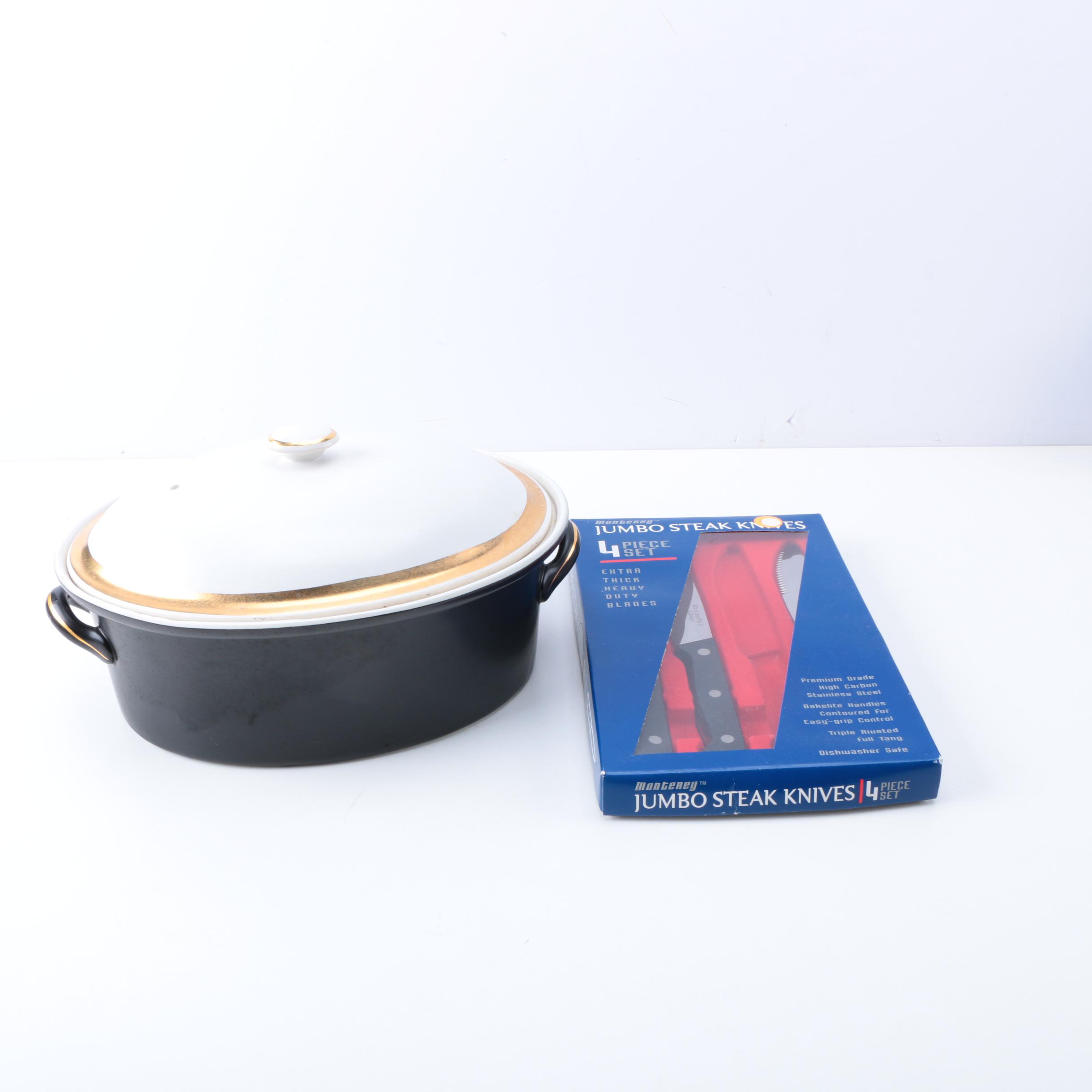 Hall's Dutch Oven and Monterey Jumbo Steak Knives