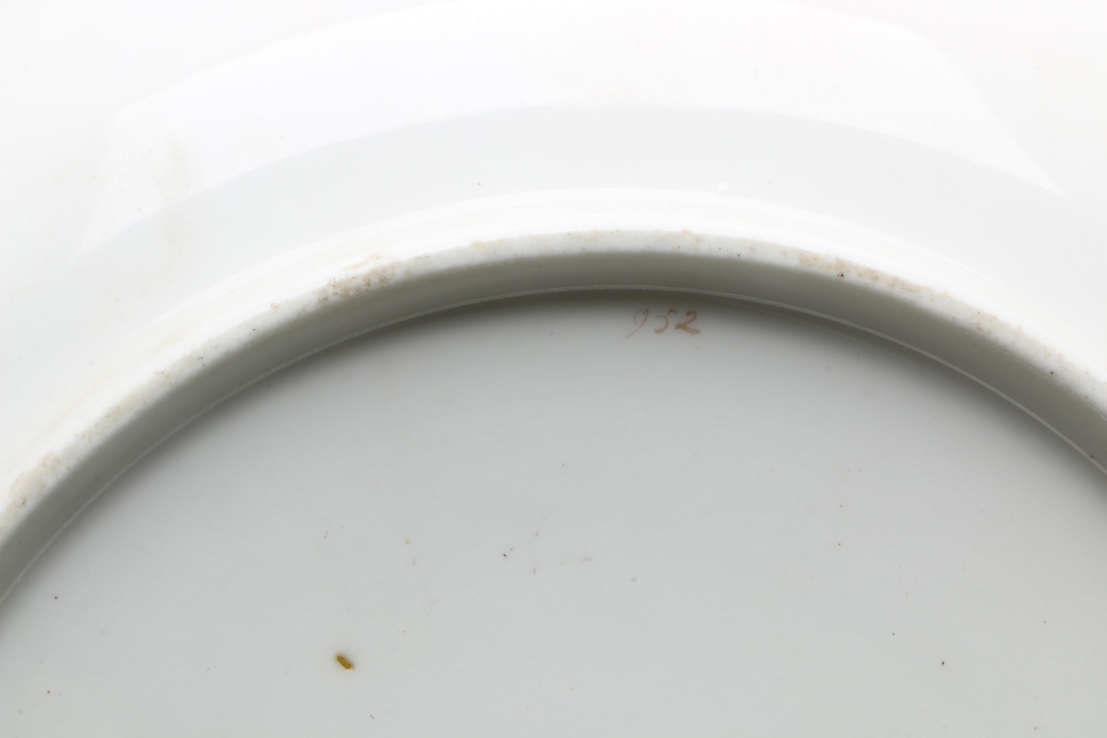 Antique Hand-Painted Porcelain Soup Plates