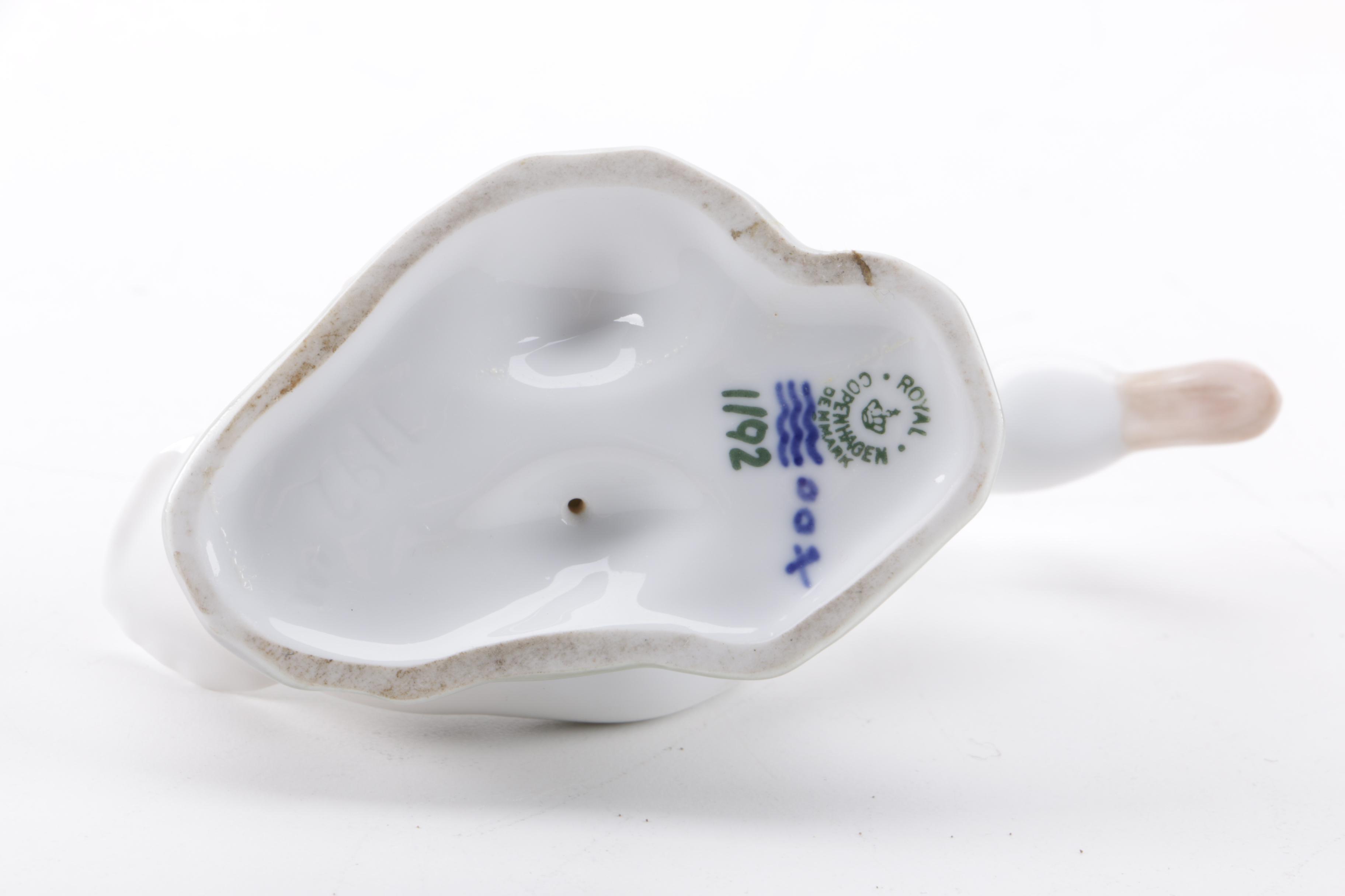 Royal Copenhagen Porcelain Animal Figurines with "White Duck"