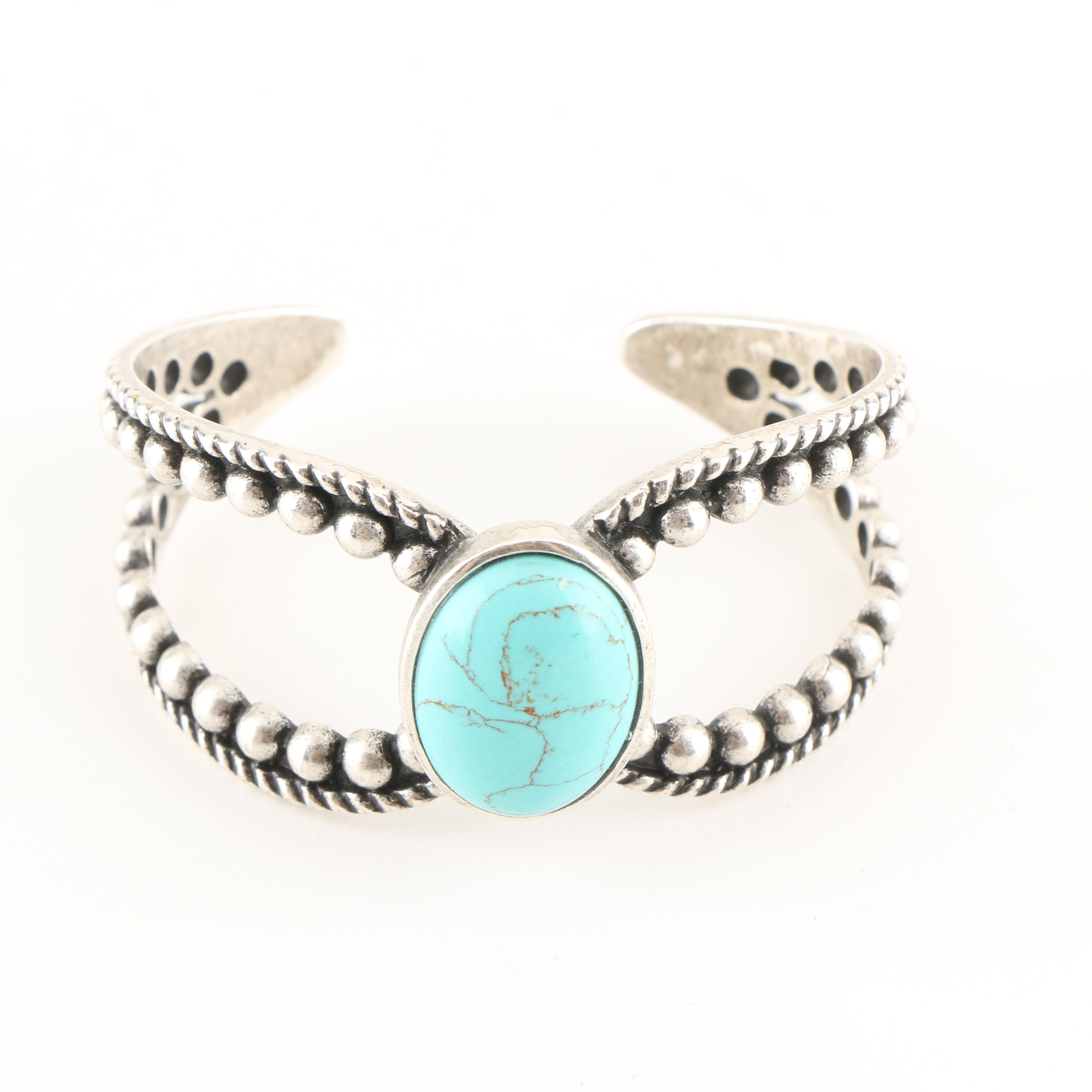 Imitation Turquoise Cuff Bracelet