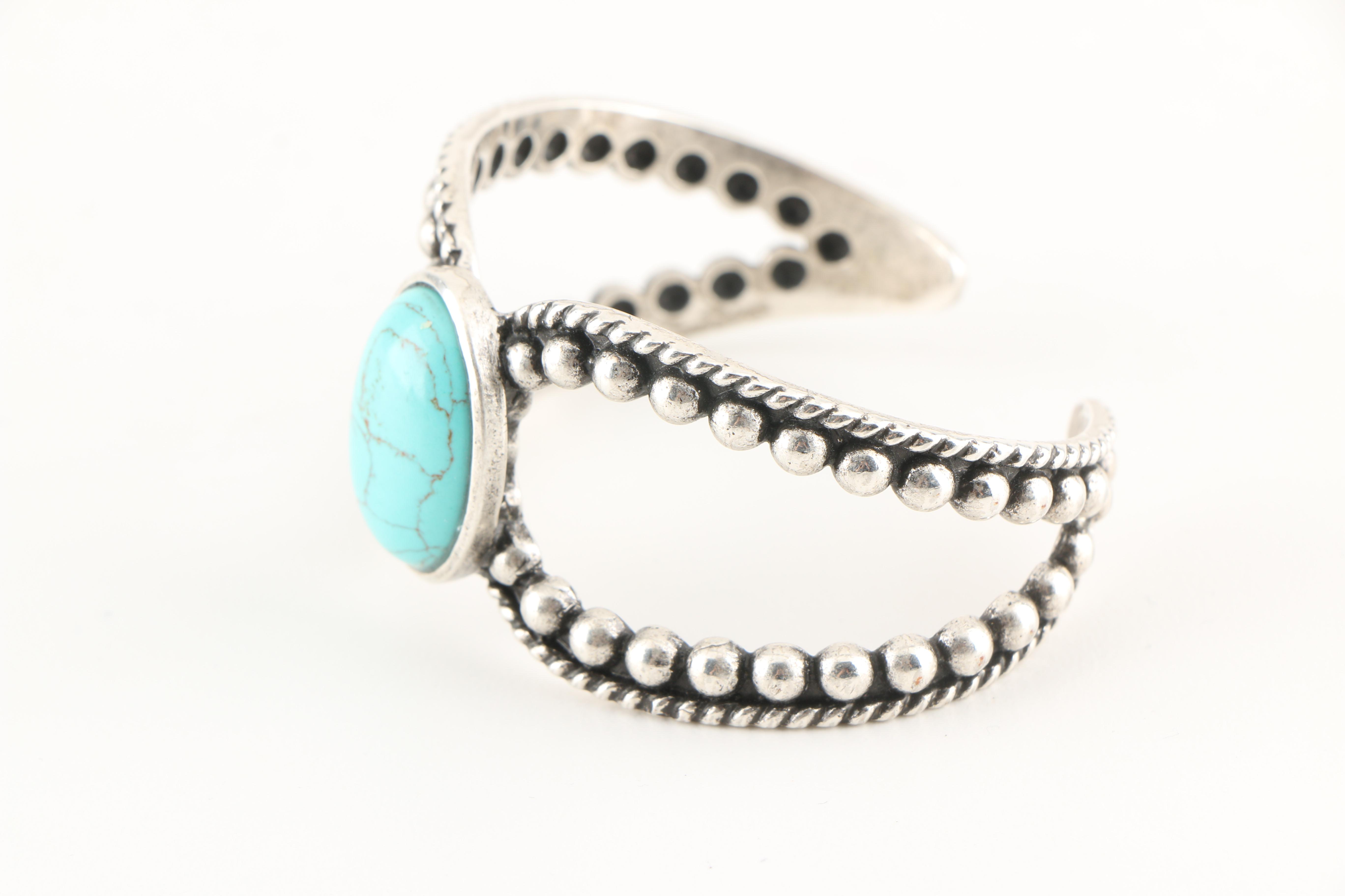 Imitation Turquoise Cuff Bracelet