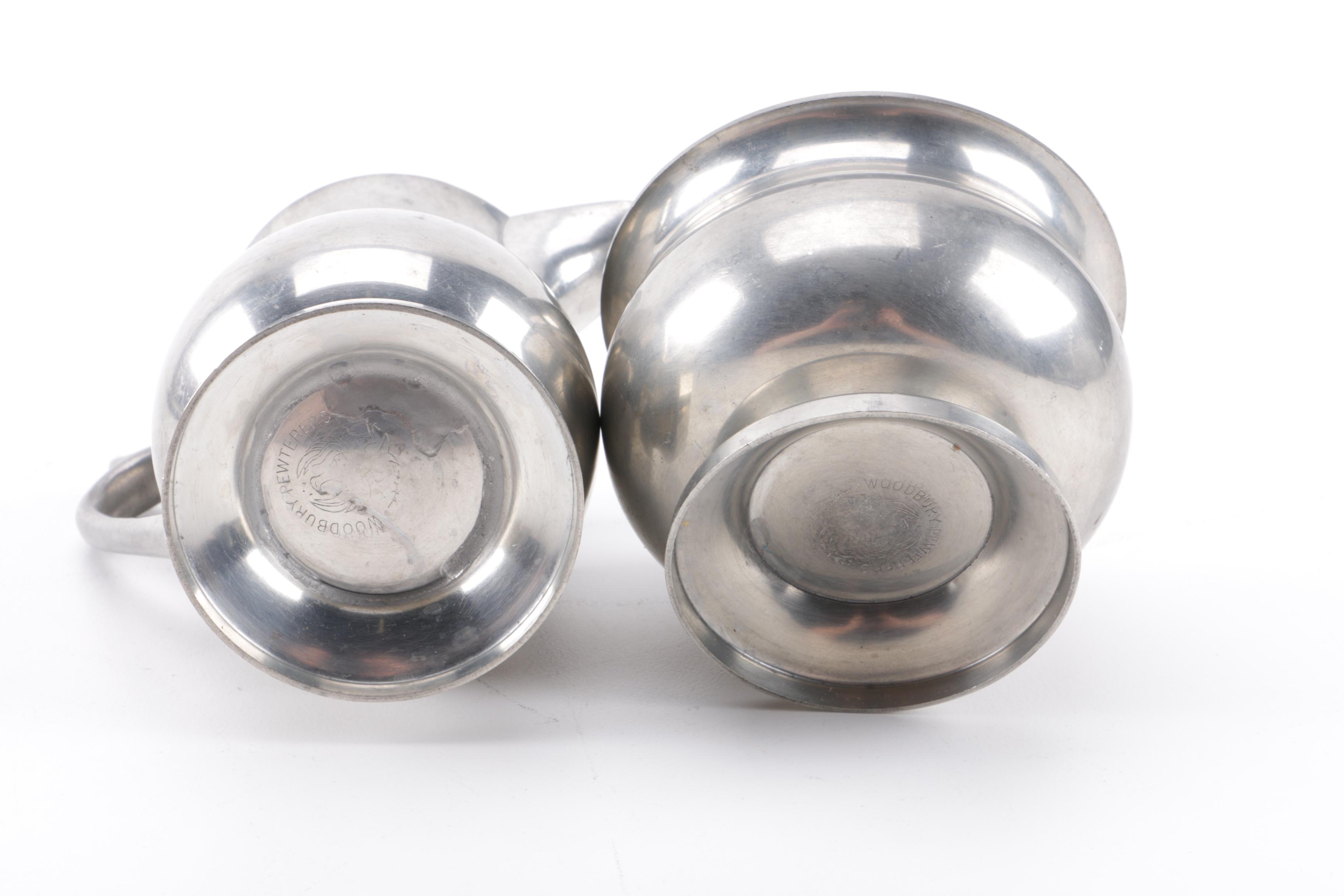 Pewter Serveware Including Woodbury Pewterers