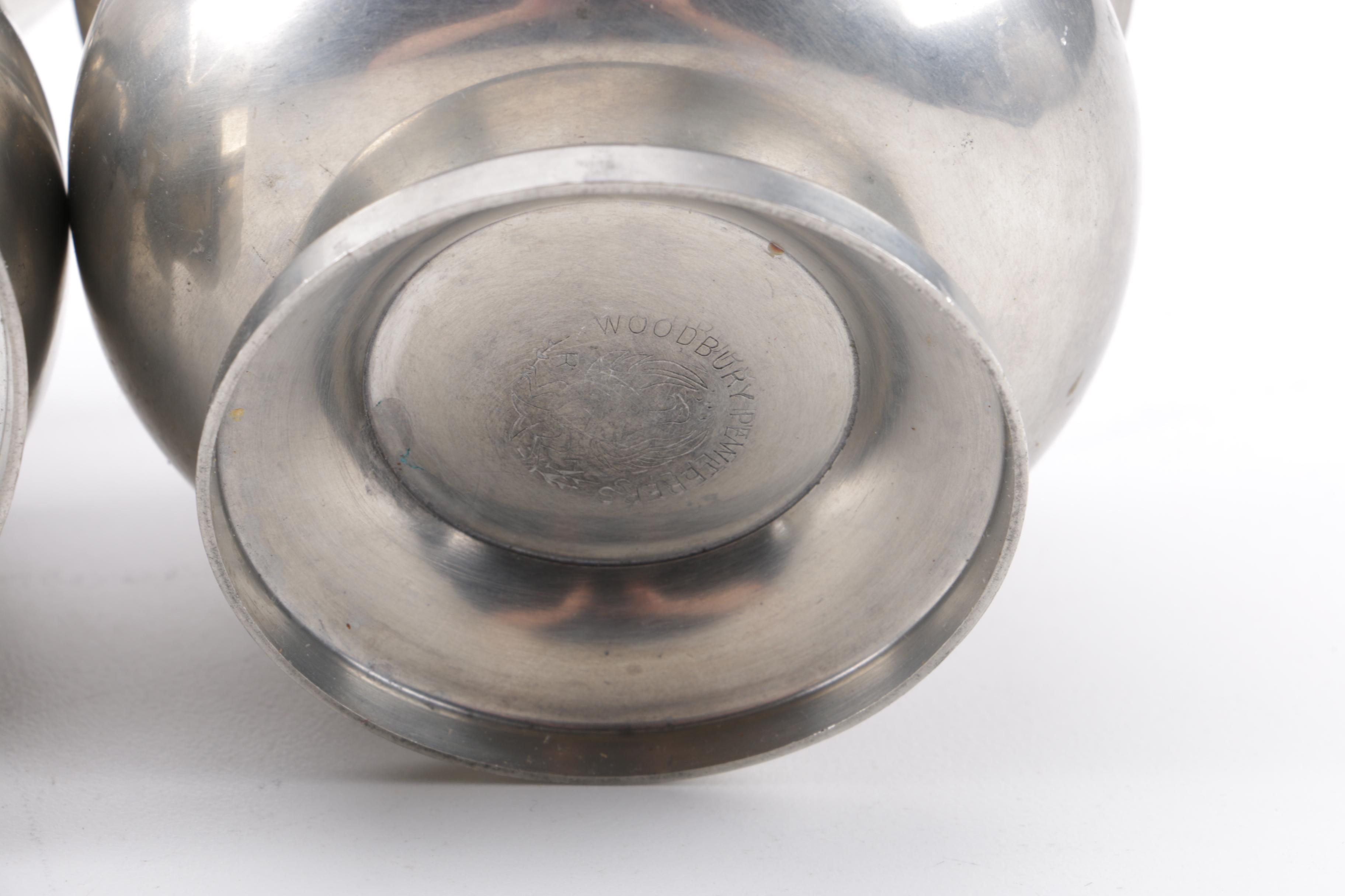 Pewter Serveware Including Woodbury Pewterers