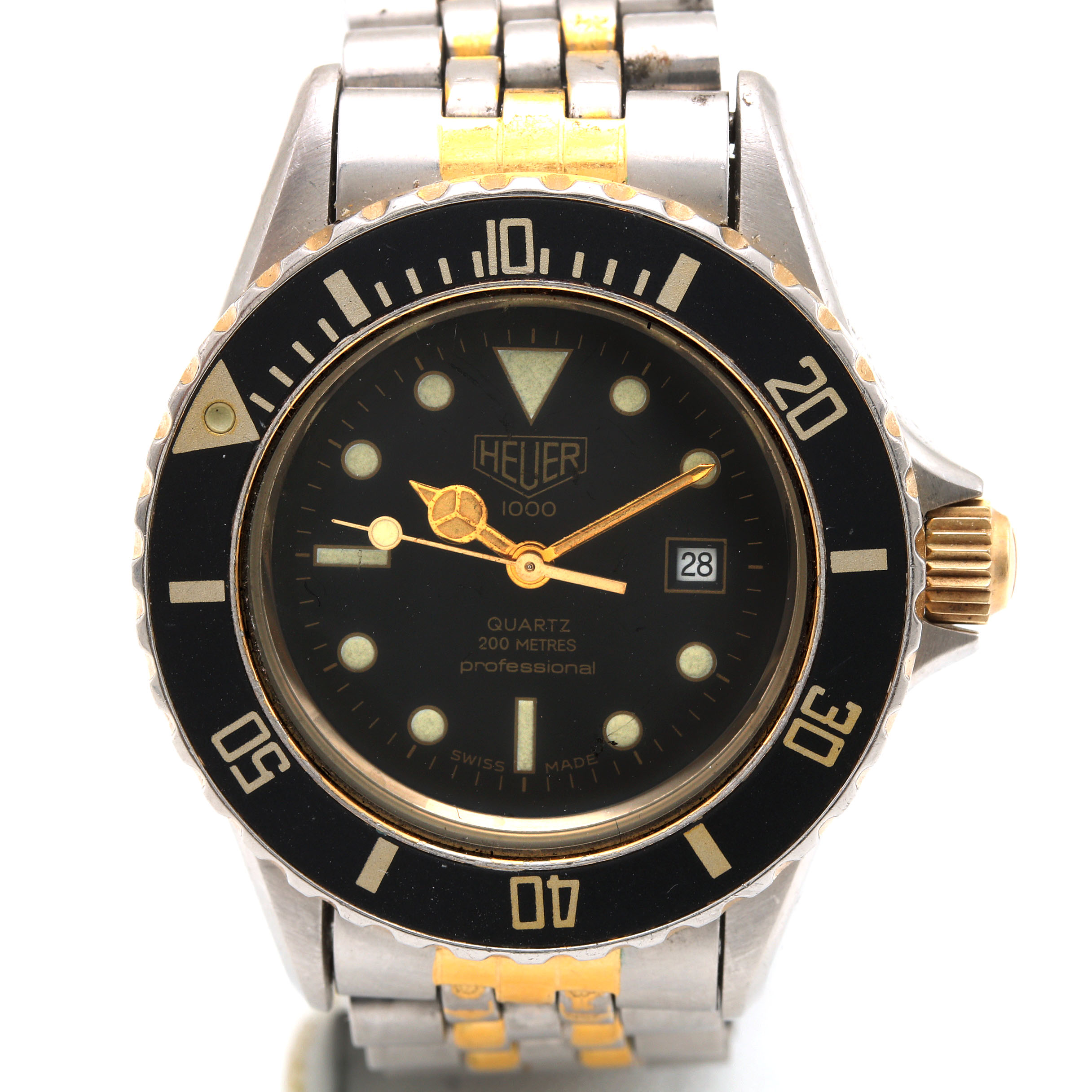 Heuer Stainless Steel Two-Tone Watch