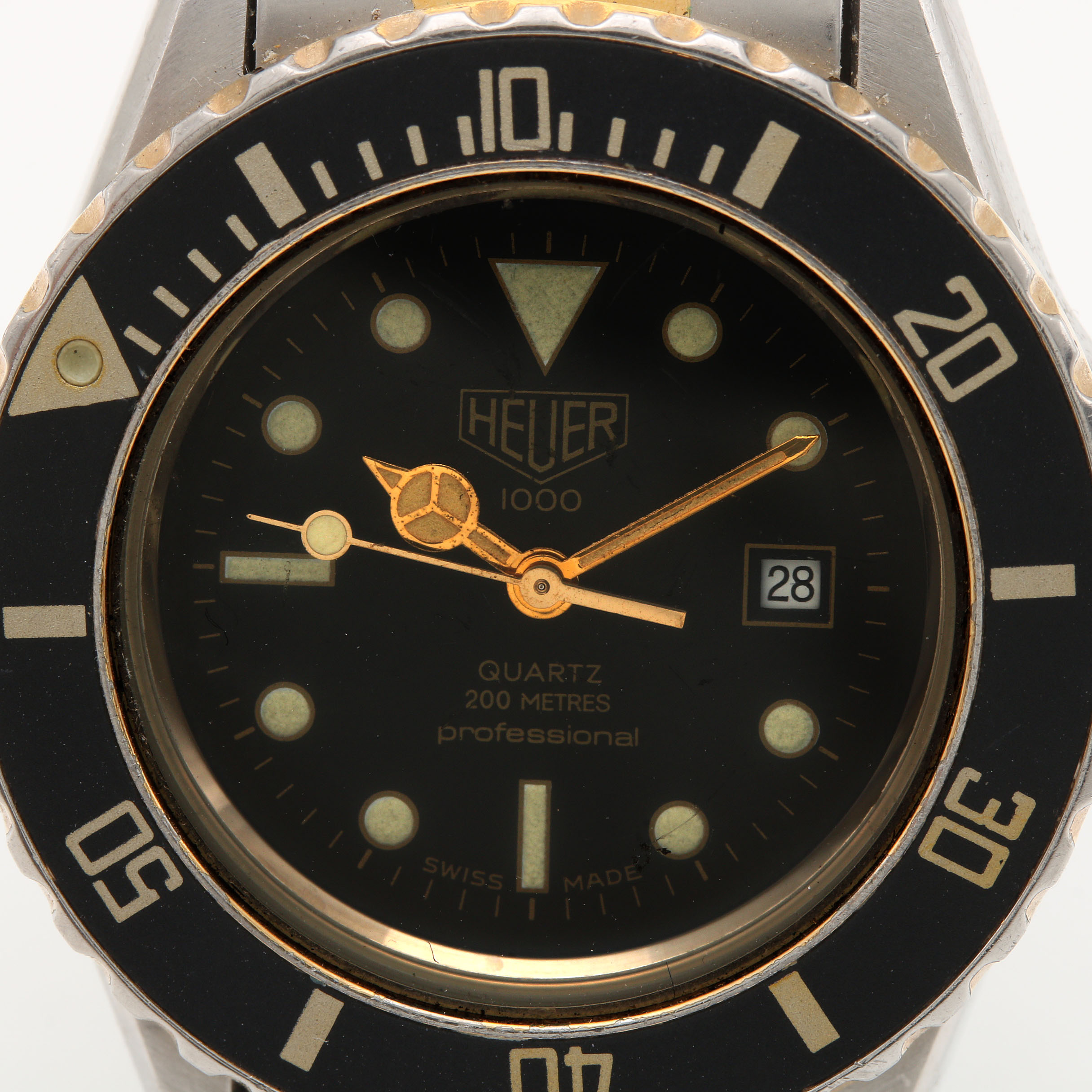 Heuer Stainless Steel Two-Tone Watch