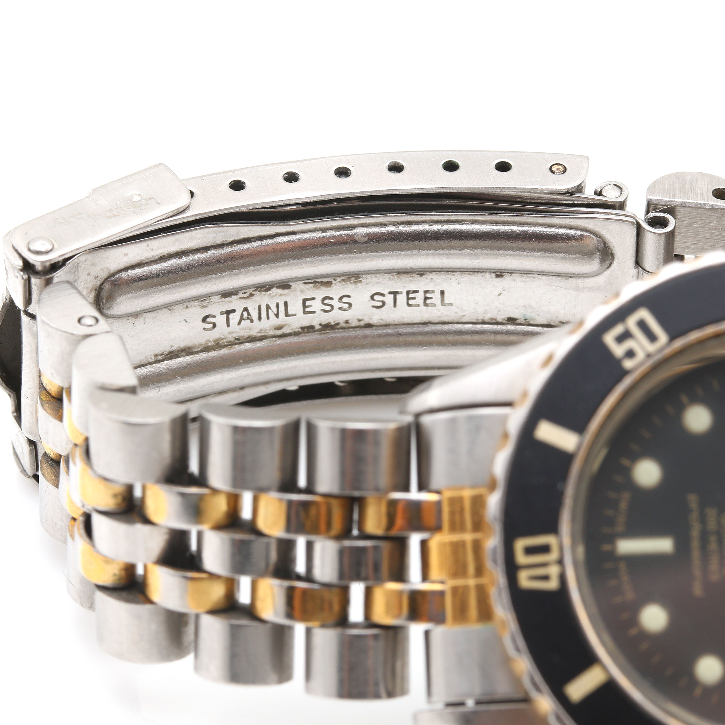 Heuer Stainless Steel Two-Tone Watch