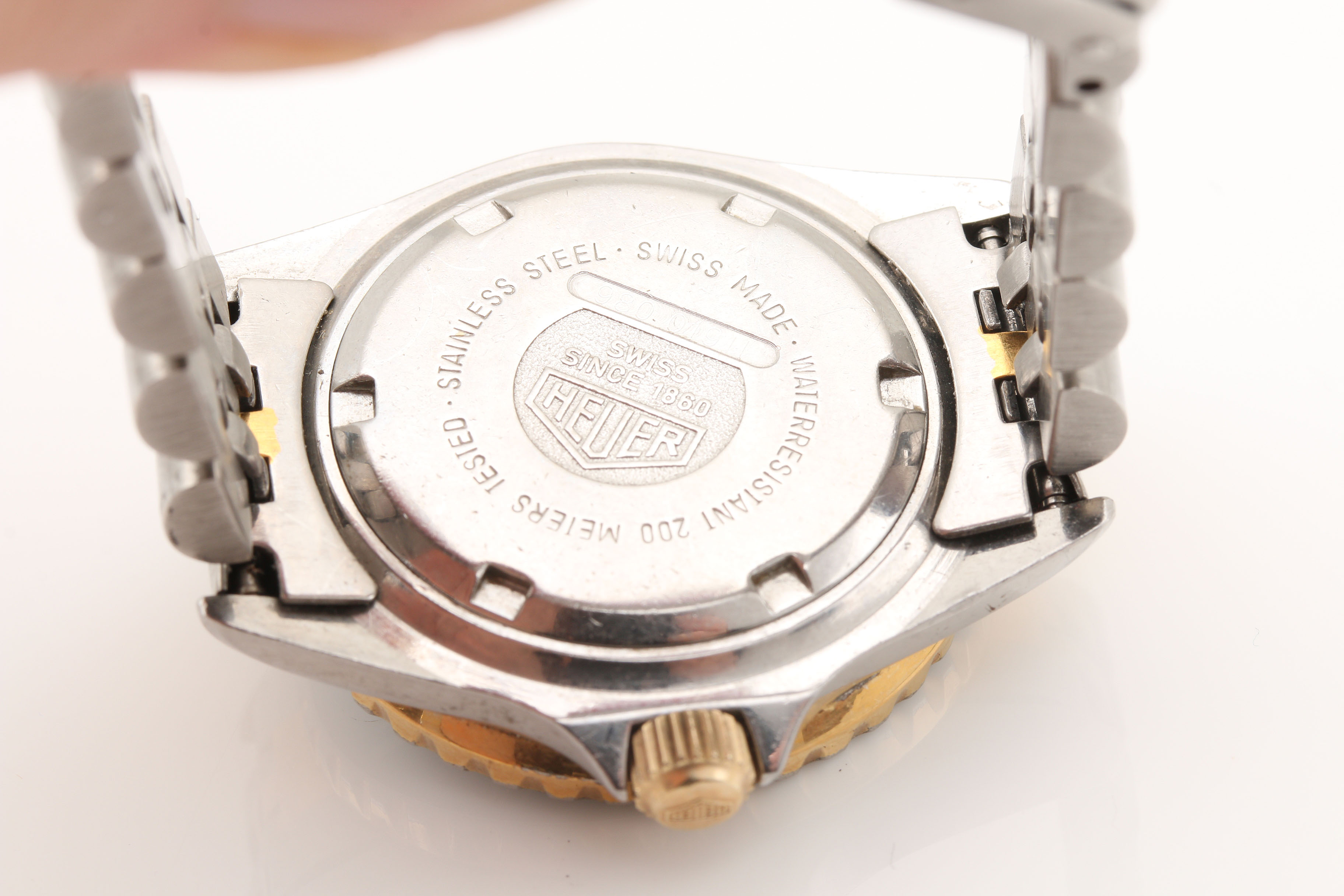 Heuer Stainless Steel Two-Tone Watch