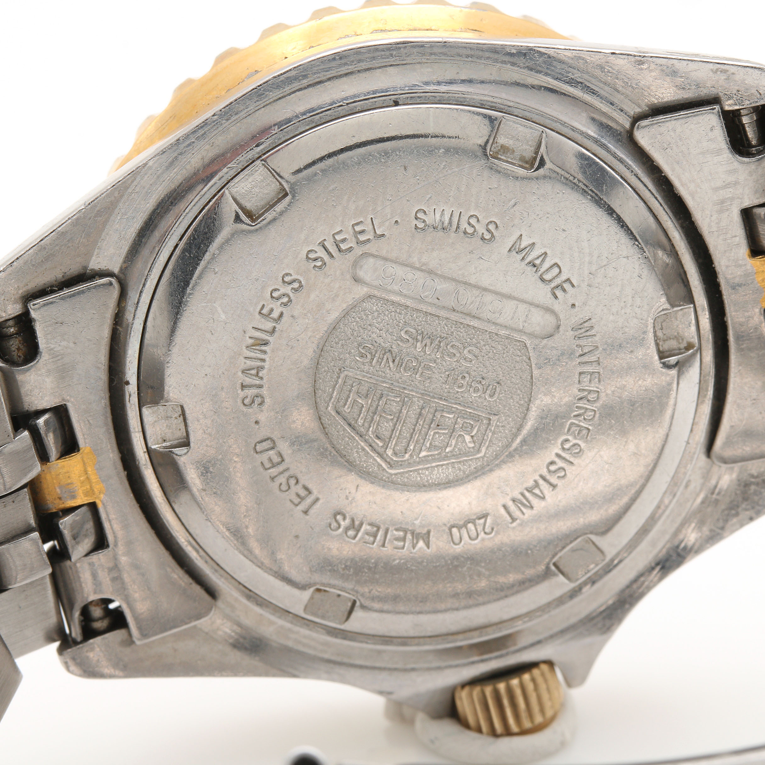 Heuer Stainless Steel Two-Tone Watch