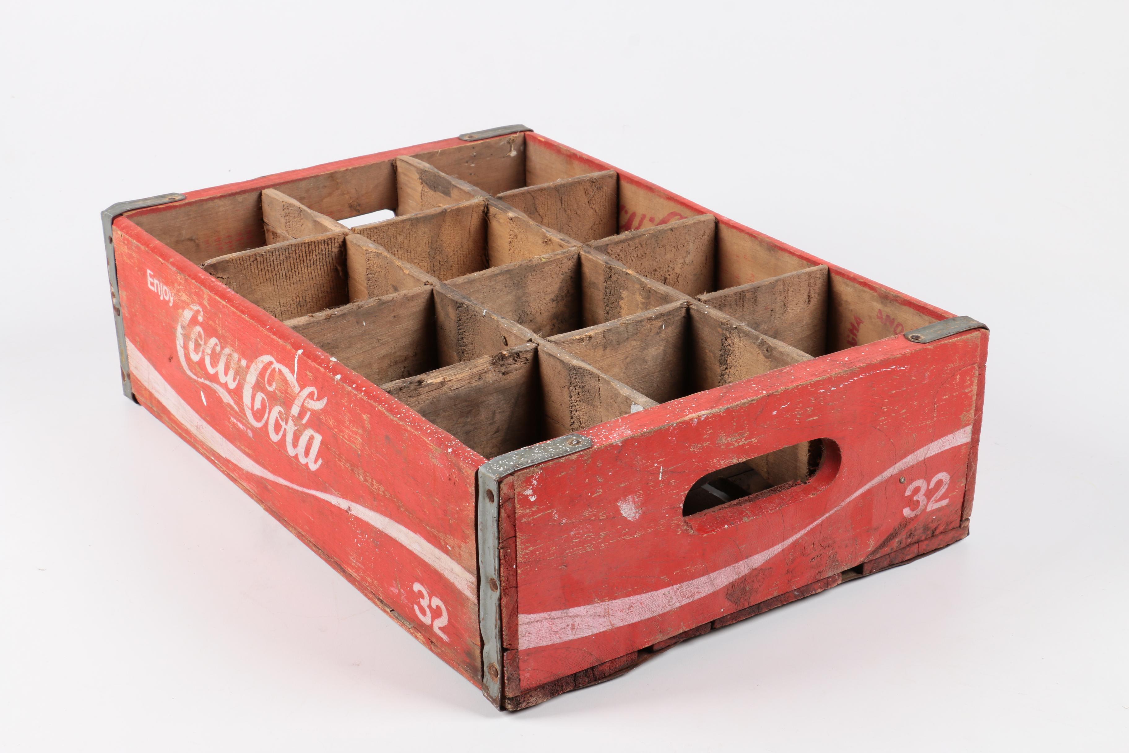 Coca-Cola Crate and Wooden Storage Box