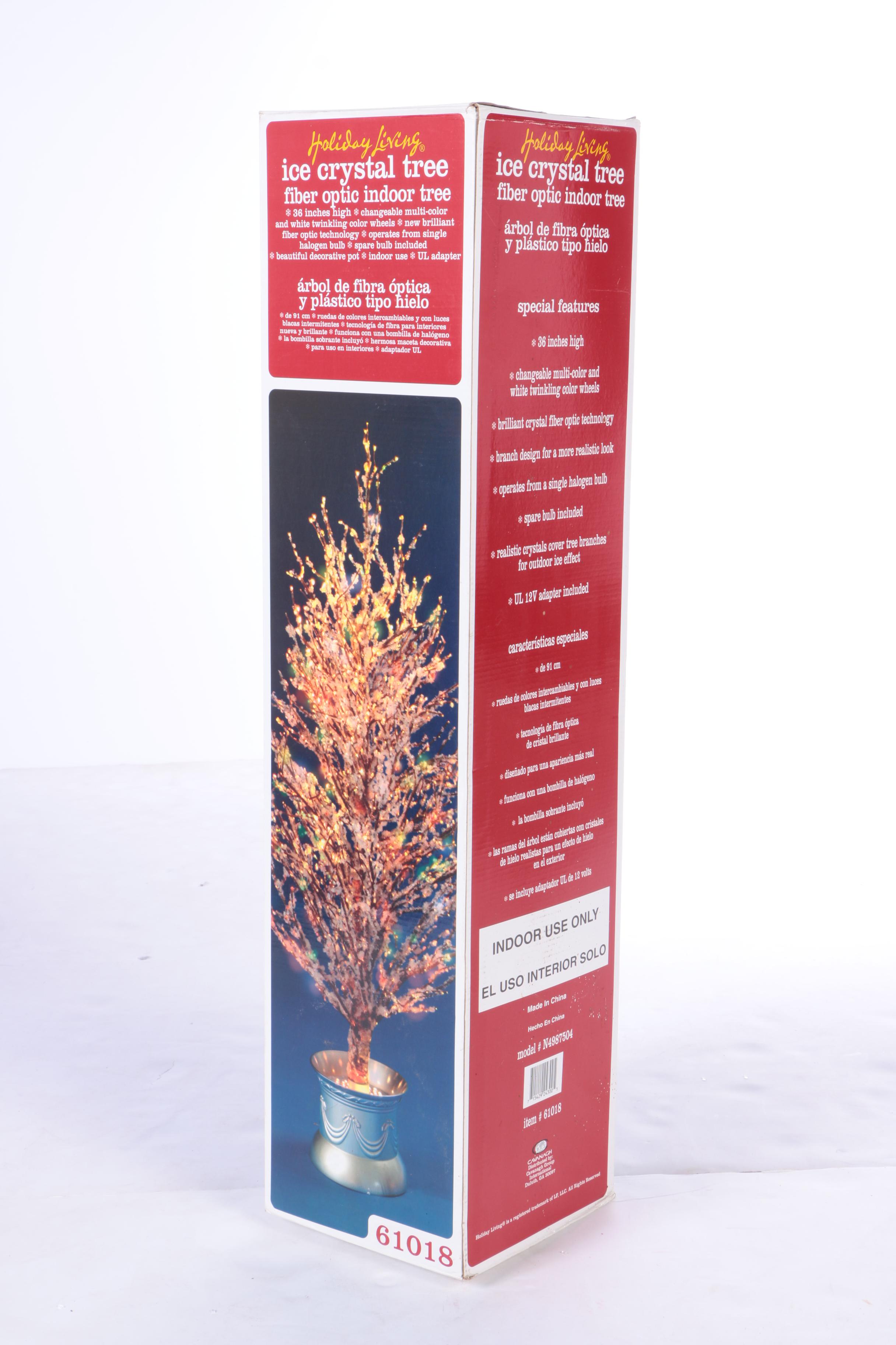 Pair of Fiber Optic Holiday Trees
