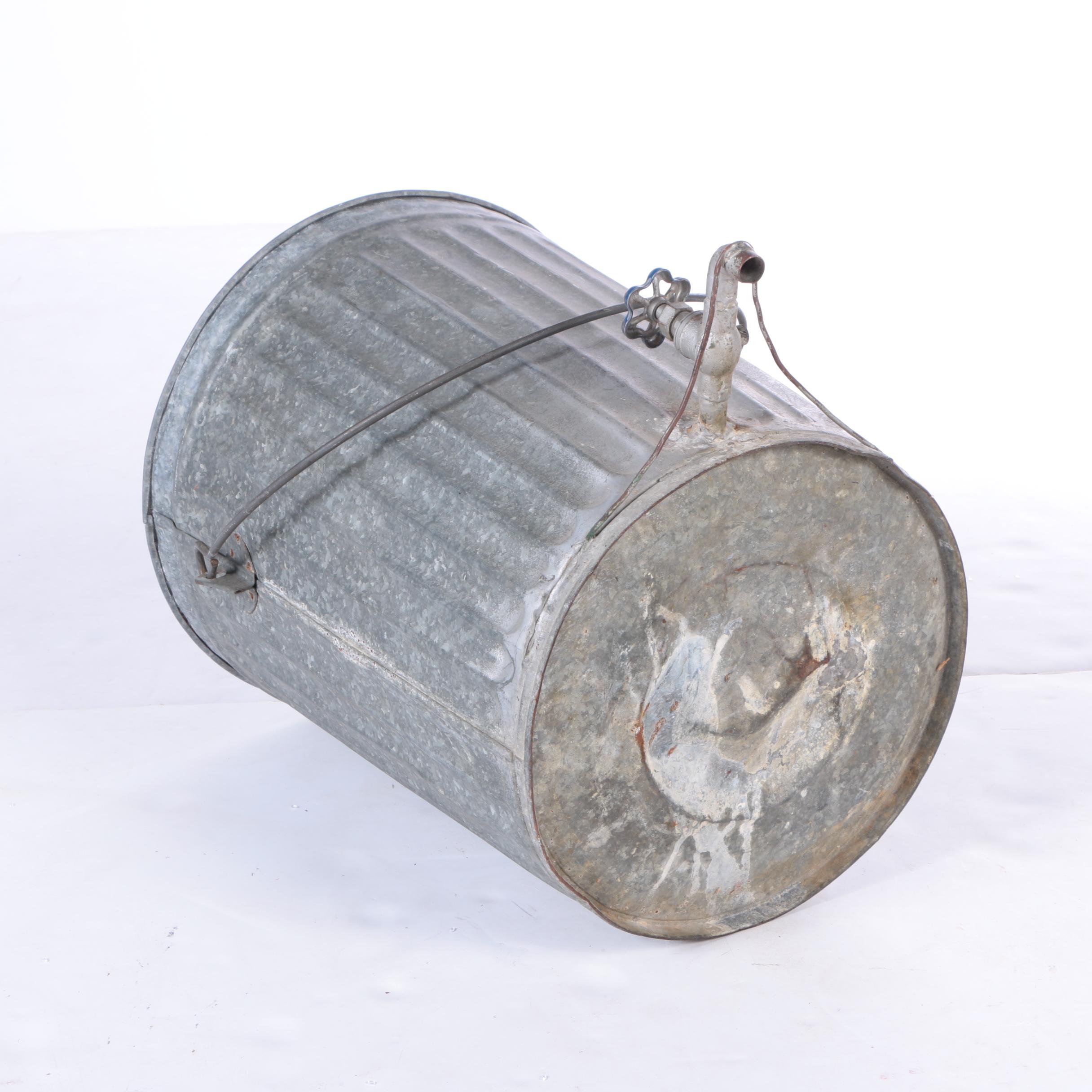 Galvanized Metal Bucket with Spigot