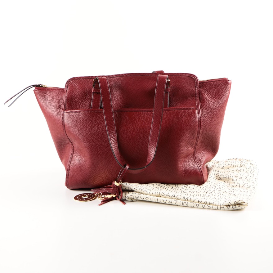 Issac Mizrahi Red Leather Handbag