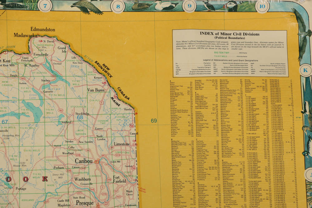 Offset Lithograph Map of the State of Maine